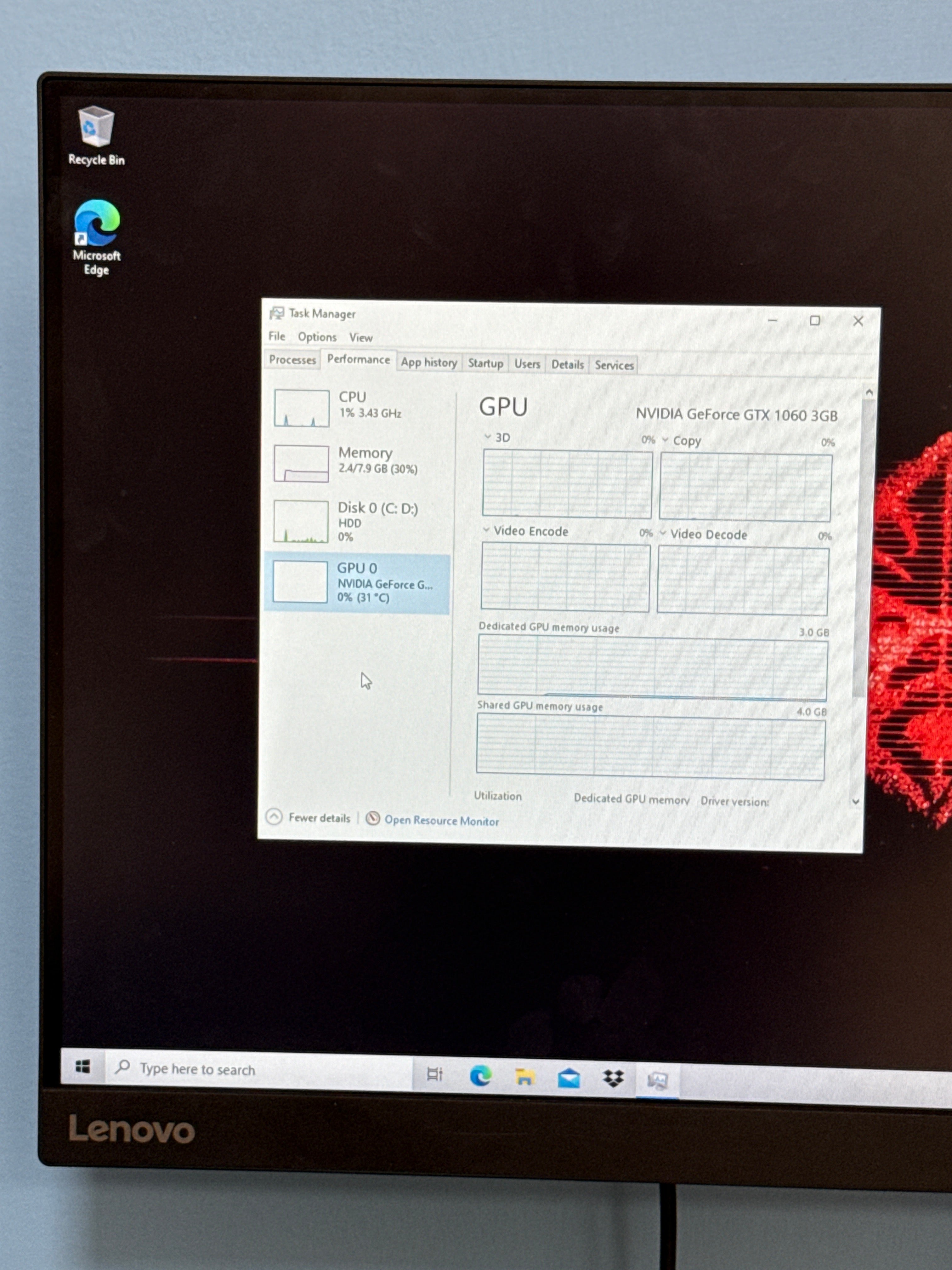 HP Omen 870 224 Gaming PC Intel i5 7400 GTX 1060 8GB RAM 1TB HDD Windows 10