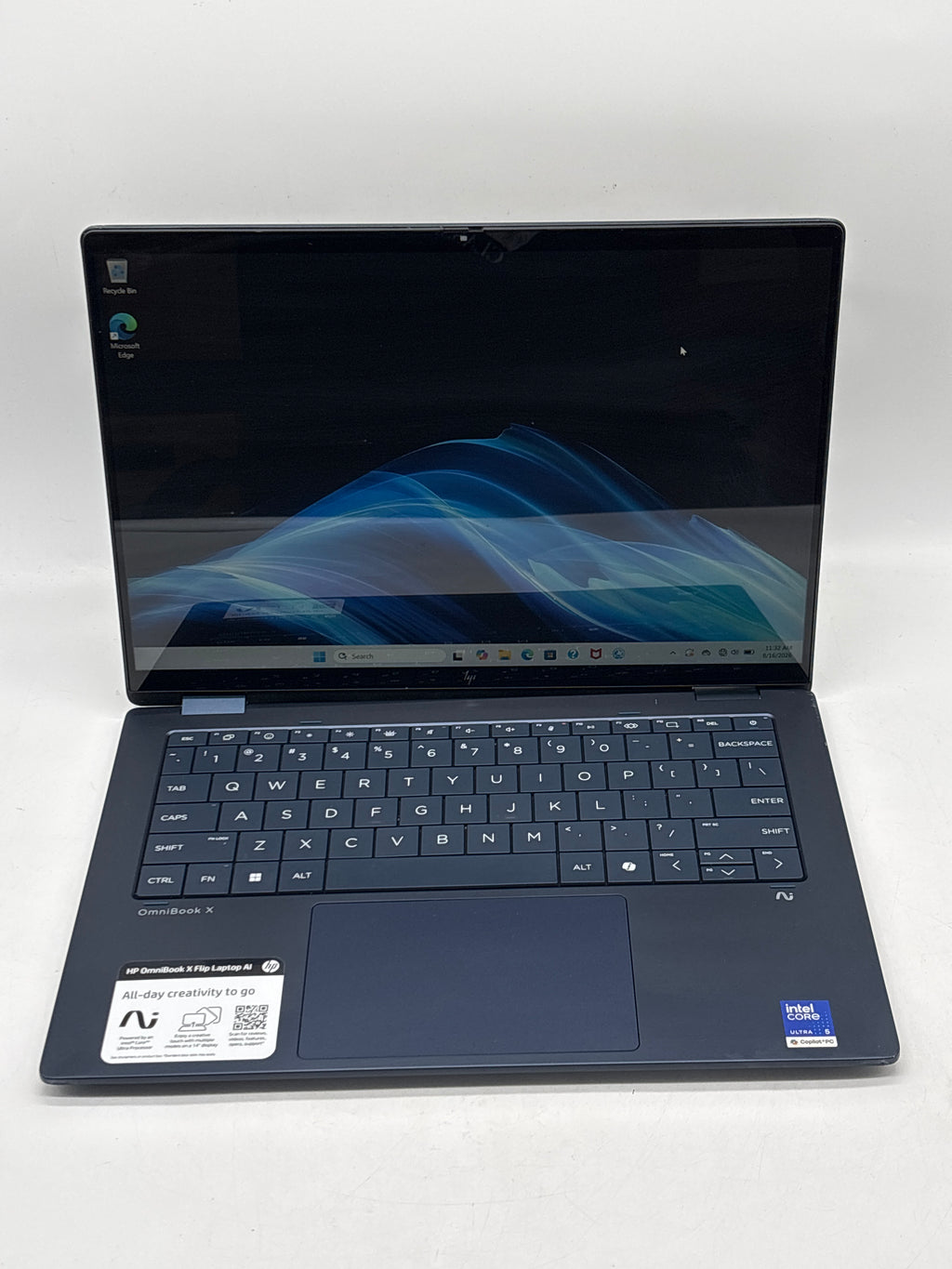 HP Omnibook X Flip 14-fm0013dx Ultra 5 226V 16GB RAM 512GB SSD Blue - Broken Hinge
