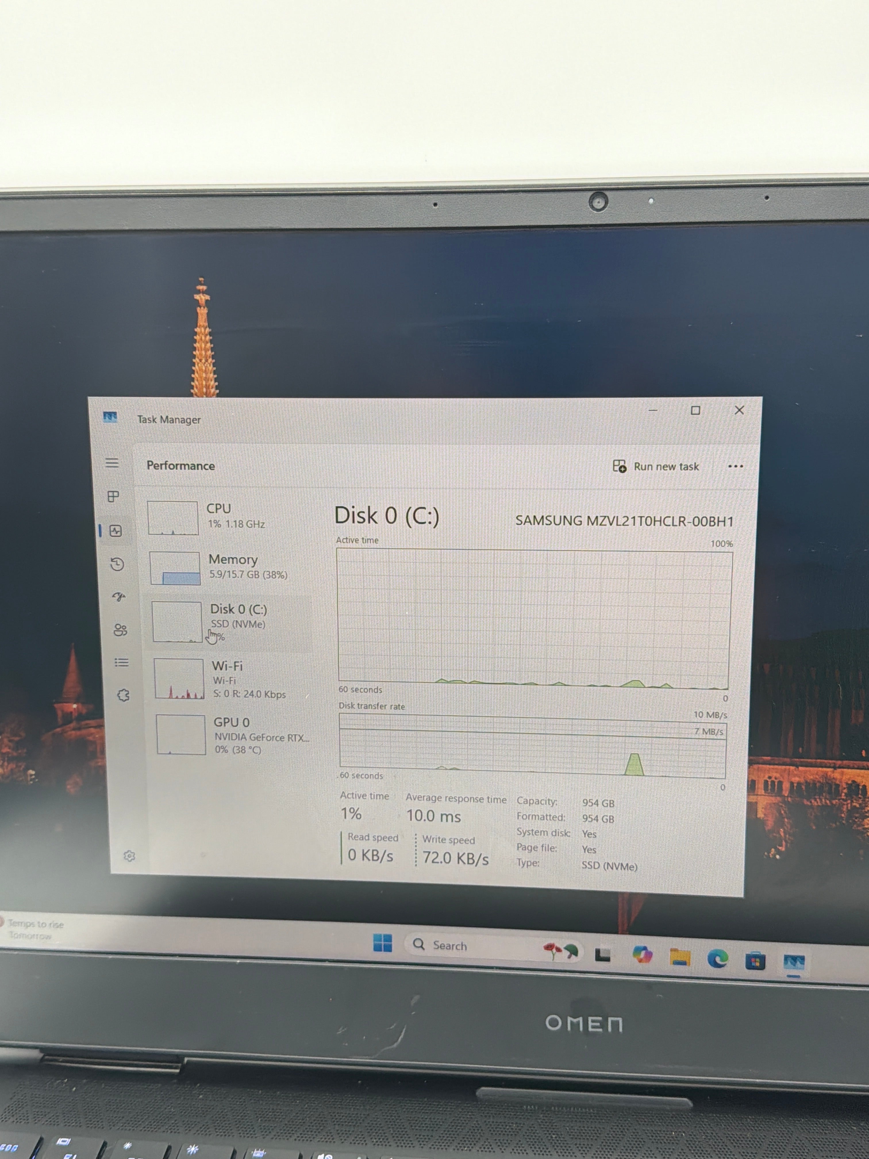 HP Omen 16 2021 16-inch i7-12700H 16GB RAM 1TB SSD RTX 3070 Black Used