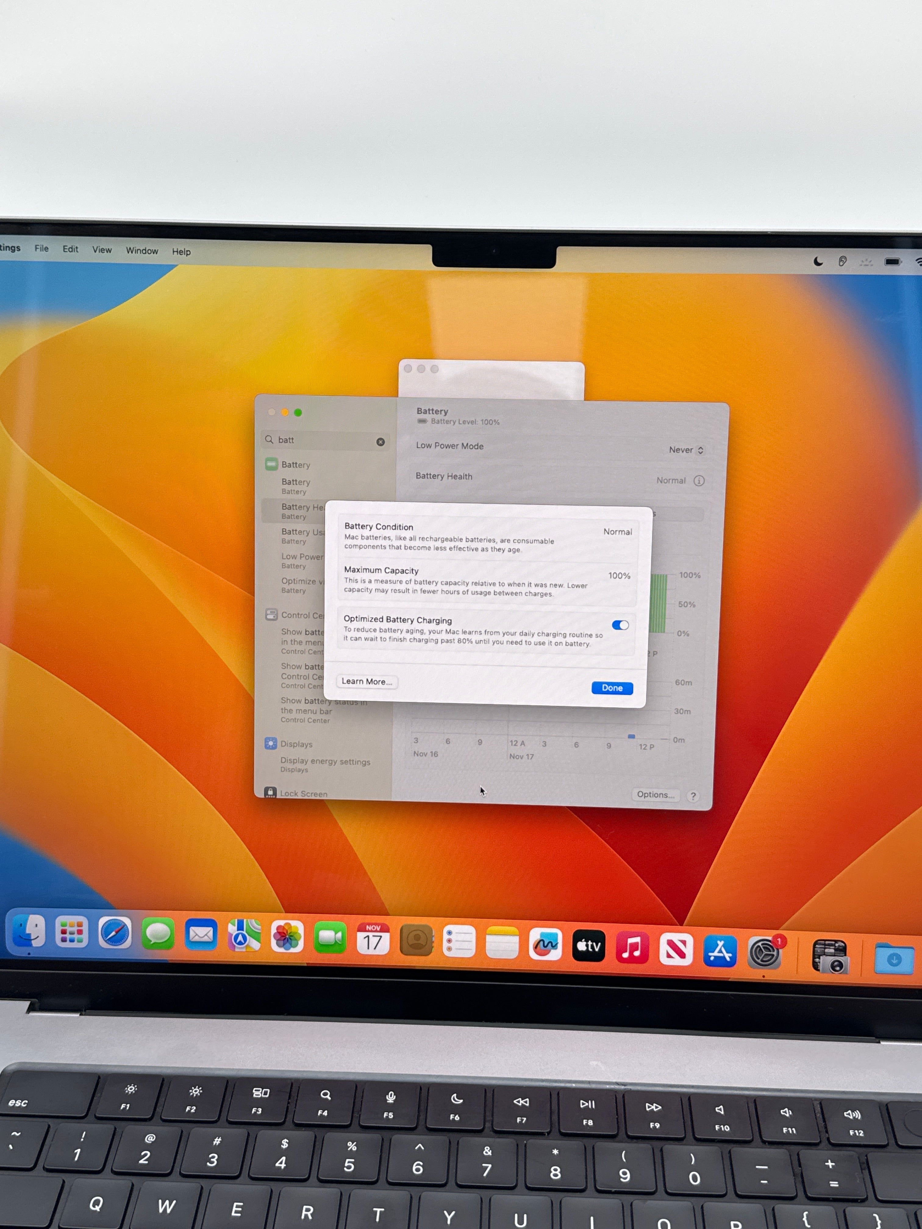 Apple MacBook Pro 16" M2 Pro A2780  Battery 100% 16GB RAM 1TB SSD Space Gray W/ Charger