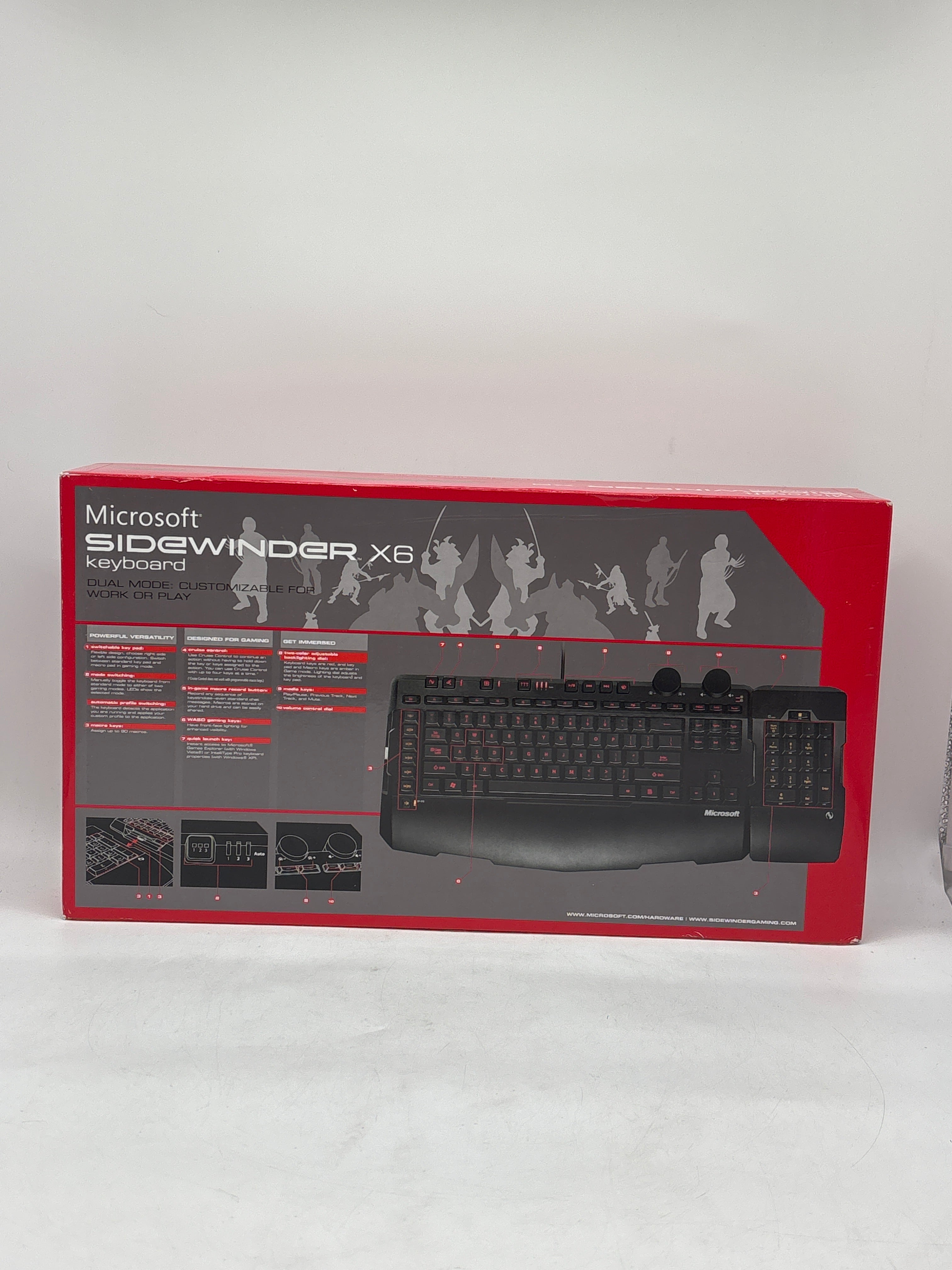 Microsoft Sidewinder X6 Programmable Gaming Keyboard - New