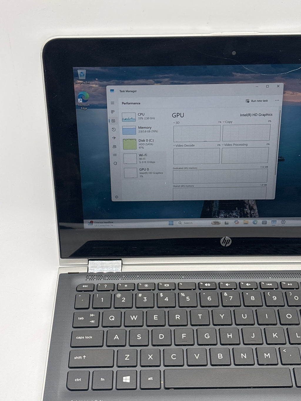 HP Pavillion x360 m1-u0001dx Pentium n3710 4GB RAM 1TB HDD - For Parts (Read DESC)