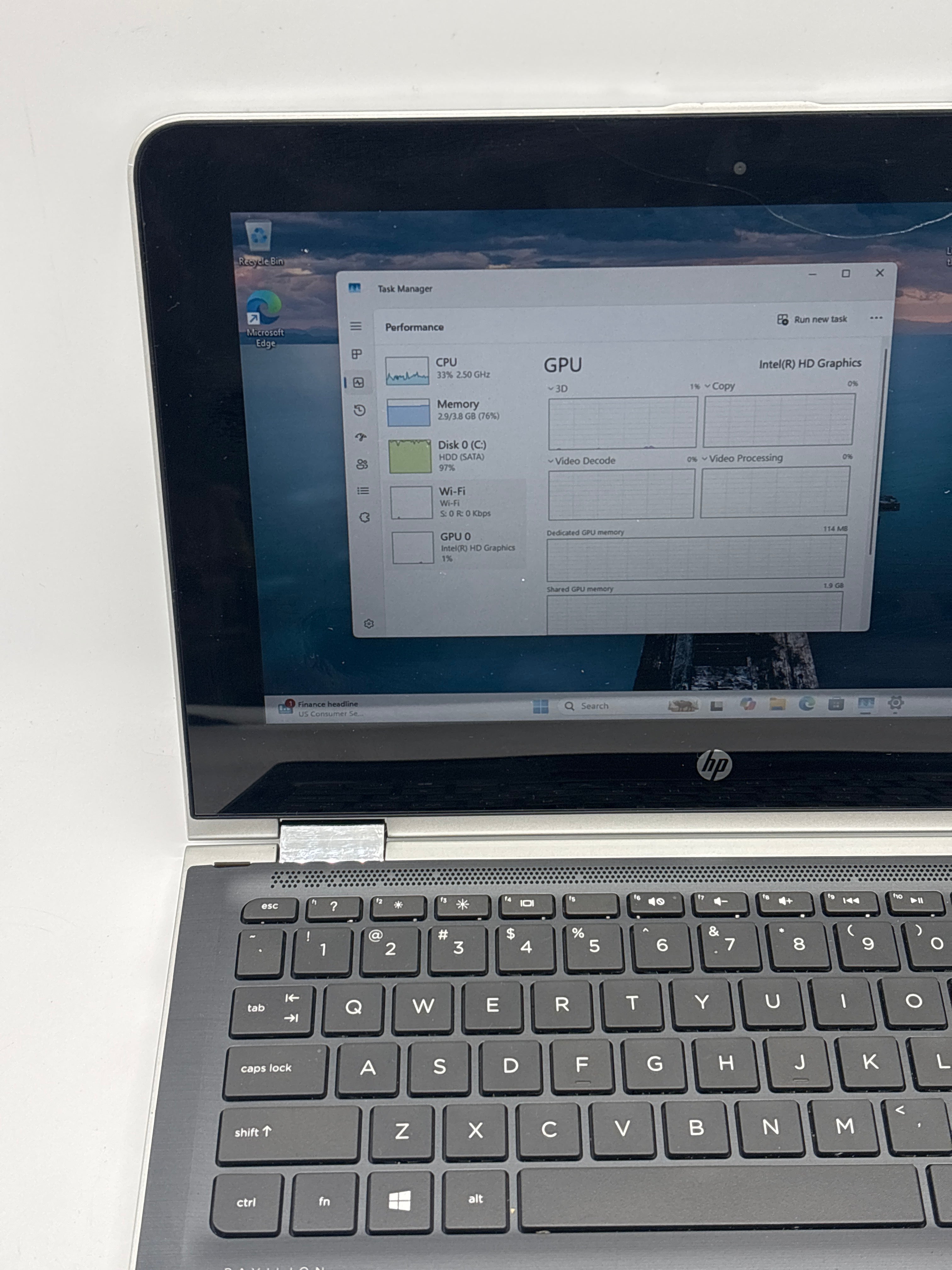 HP Pavillion x360 m1-u0001dx Pentium n3710 4GB RAM 1TB HDD - For Parts (Read DESC)