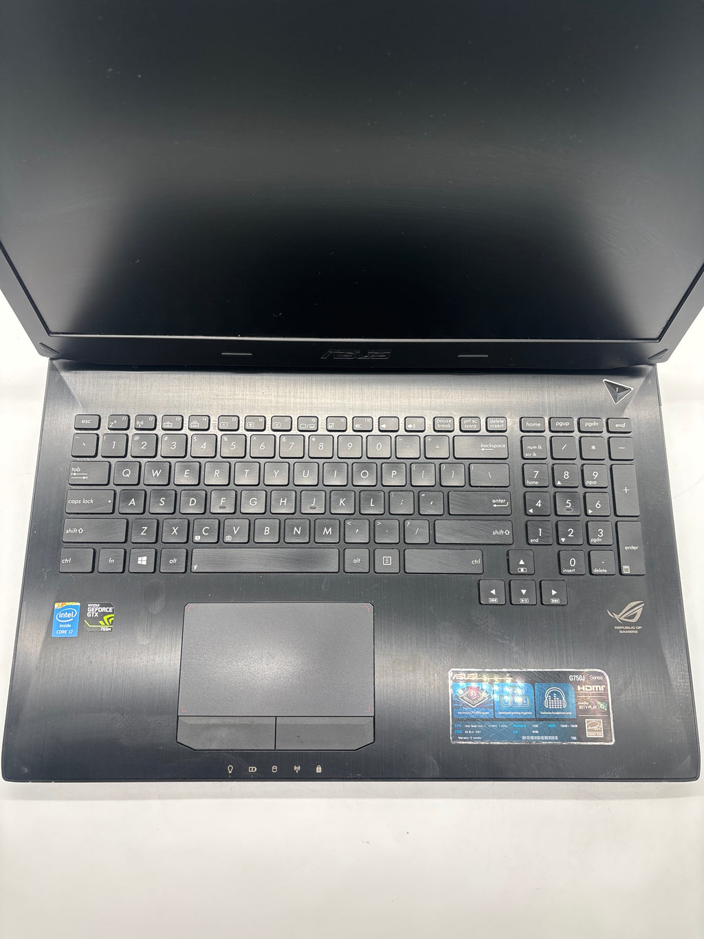 ASUS ROG G750J i7-4700HQ 12GB RAM 256GB HDD GTX 765M - For Parts (Read DESC)