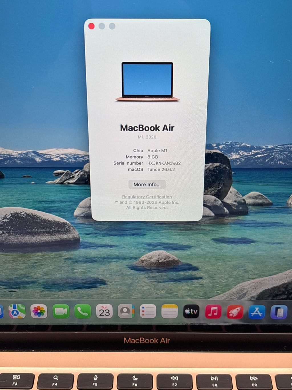 Apple MacBook Air 13" A2337 M1 8GB RAM 256GB SSD Gold - Used