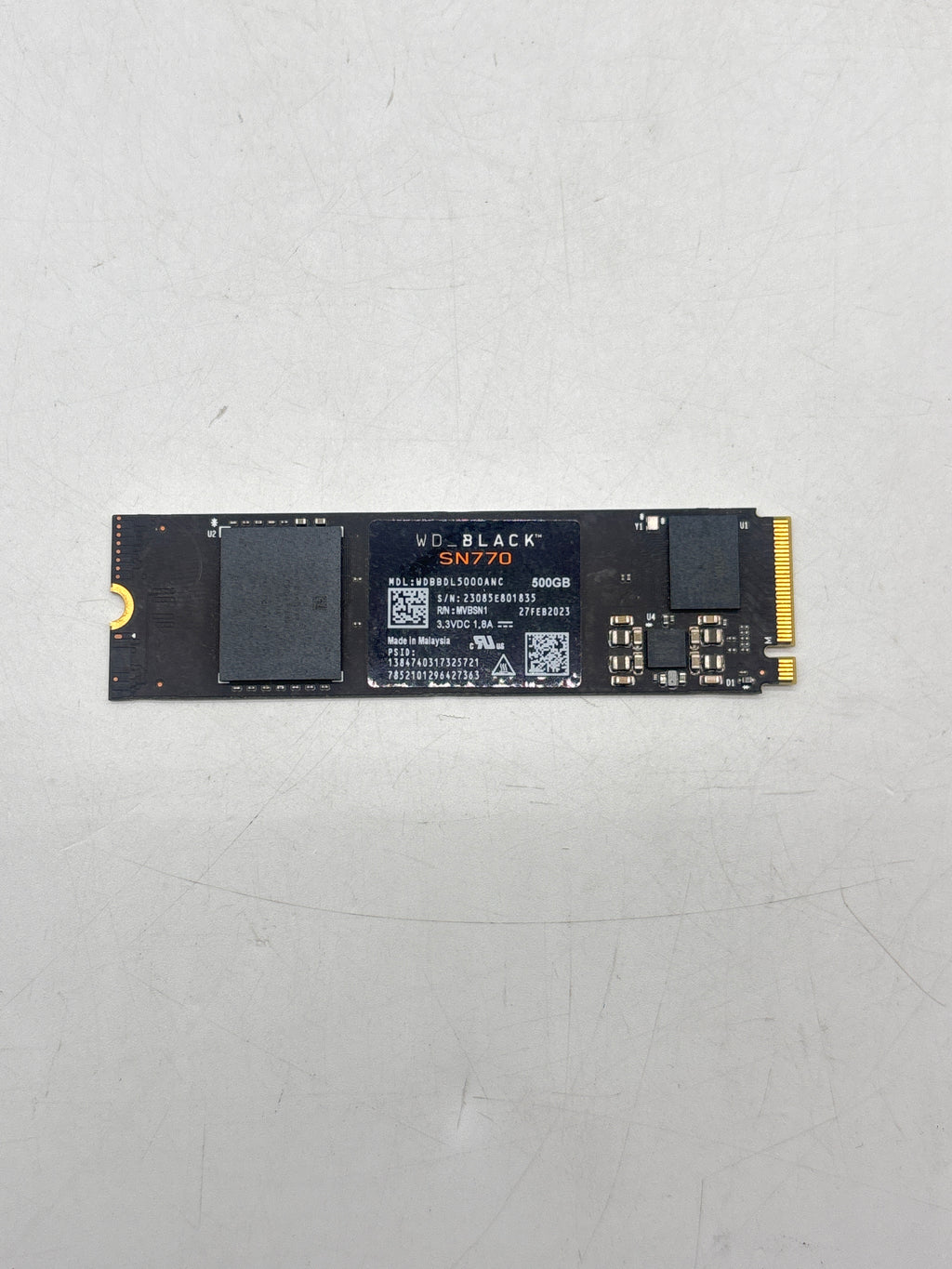 Western Digital WD_BLACK SN770 500GB M.2 NVMe SSD WDS500G3X0E