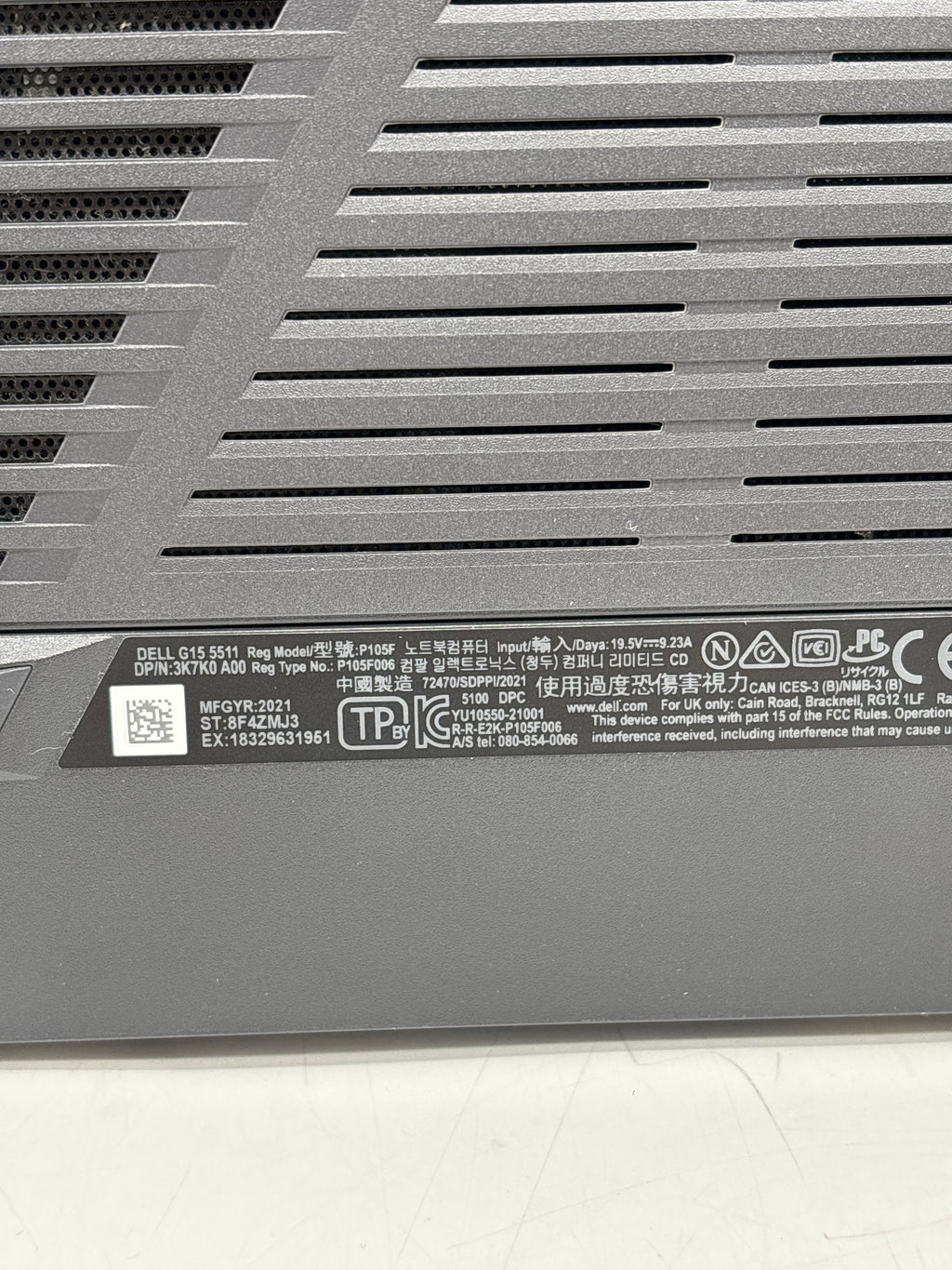 Dell G15 5551 15" Core i7-11800H 16GB RAM 512GB SSD RTX 3050 - Used