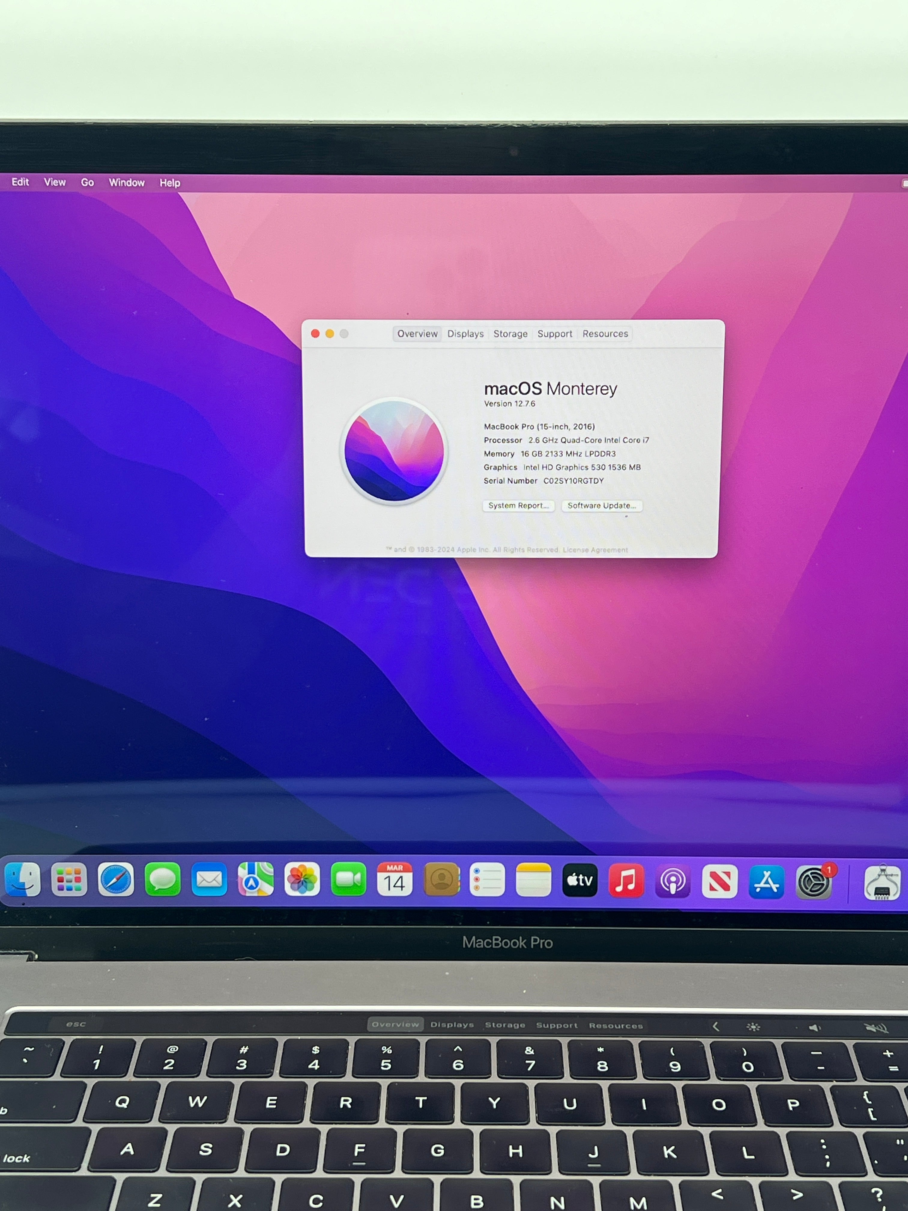 Apple MacBook Pro 15" A1707 Core i7 16GB RAM 1TB SSD - For Parts (READ)