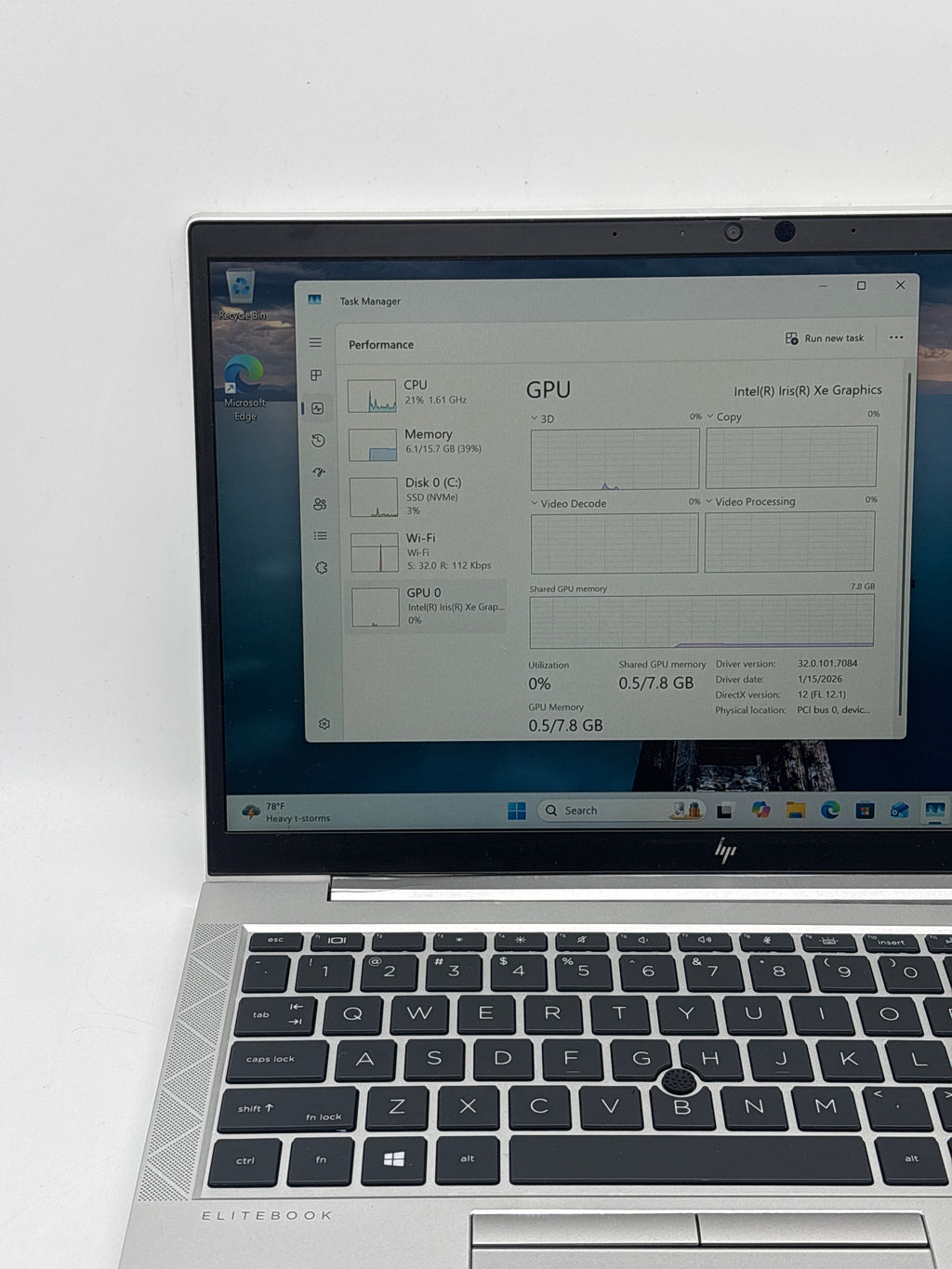 HP EliteBook 840 G8 i5-1135G7 16GB RAM 512GB SSD - For Parts (Read DESC)