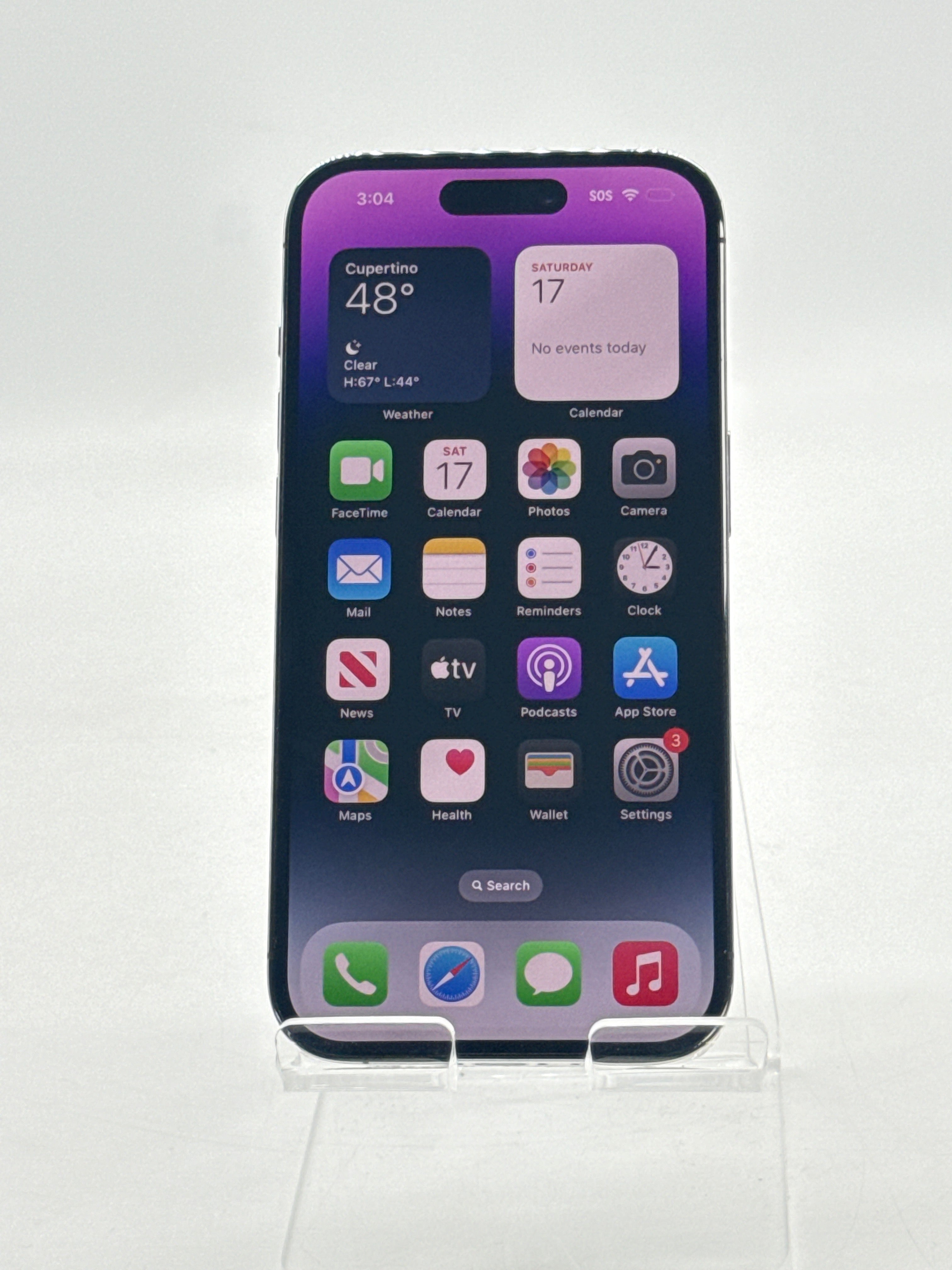 Unlocked Apple iPhone 14 Pro 6.1 inch 128GB Deep Purple MQ0E3LL/A A2650