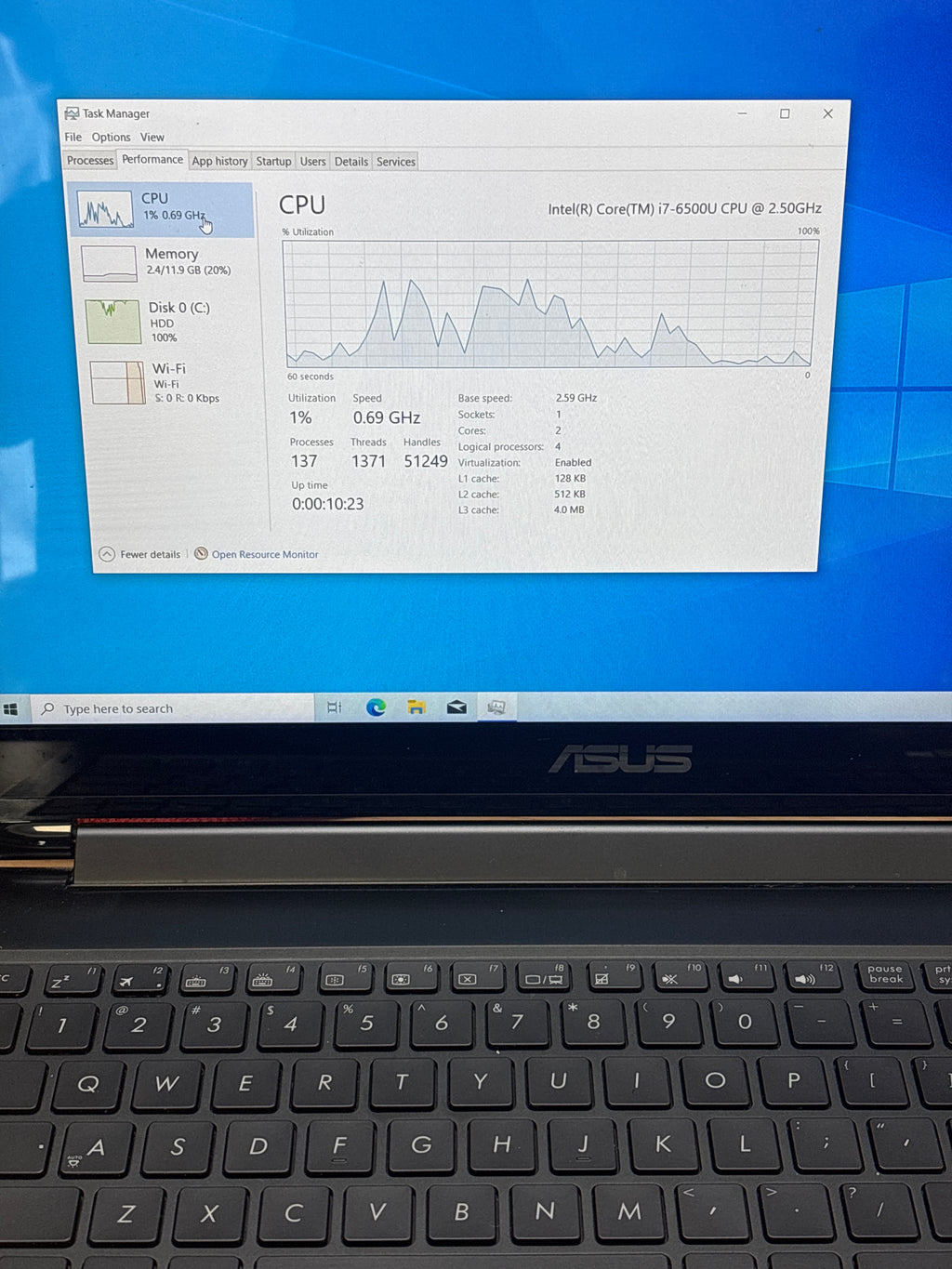 Asus Q552U 15.6" Intel Core i7-6500U 12GB RAM 1TB HDD - For Parts (Read DESC)
