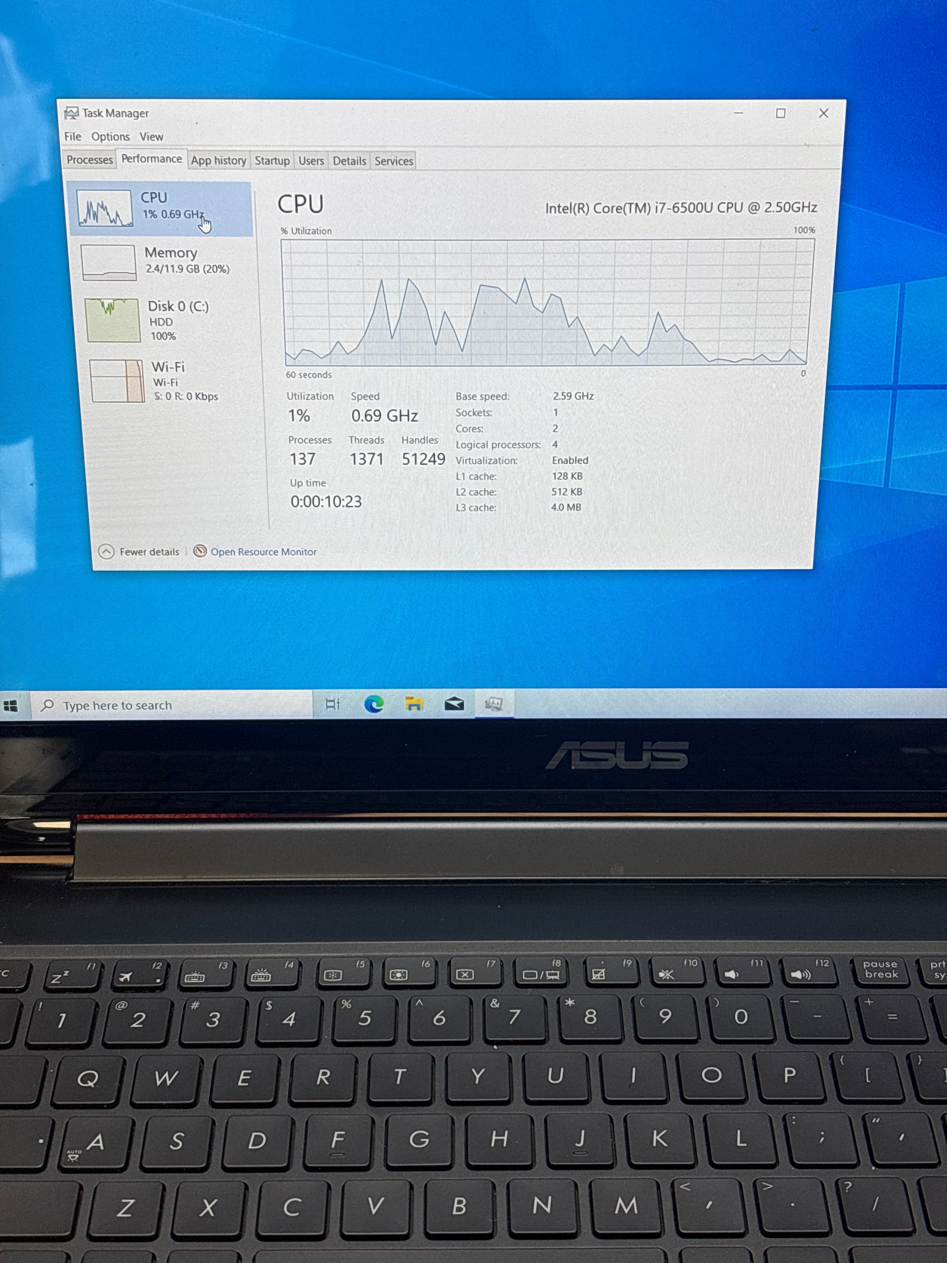 Asus Q552U 15.6" Intel Core i7-6500U 12GB RAM 1TB HDD - For Parts (Read DESC)