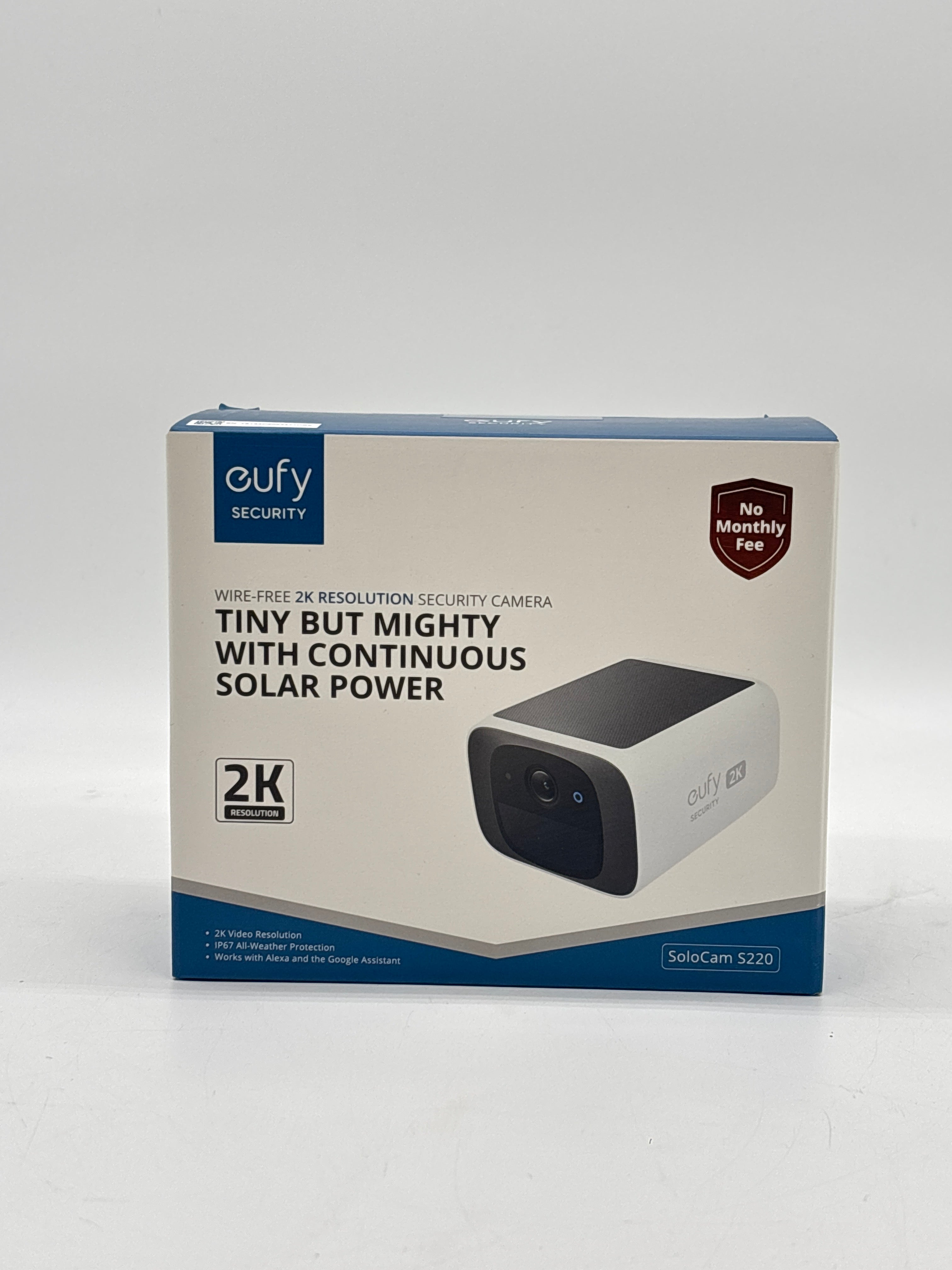 Eufy SoloCam S220 Solar Security Camera 2K Wireless Outdoor Cam Human Detection