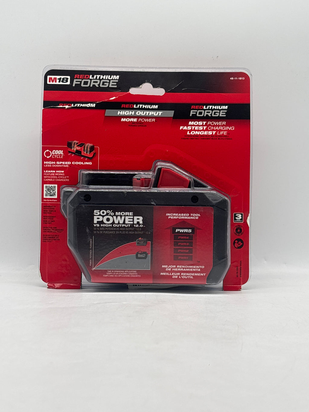 Milwaukee 48-11-1813 M18 18V REDLITHIUM FORGE HD 12.0Ah Battery Pack - New