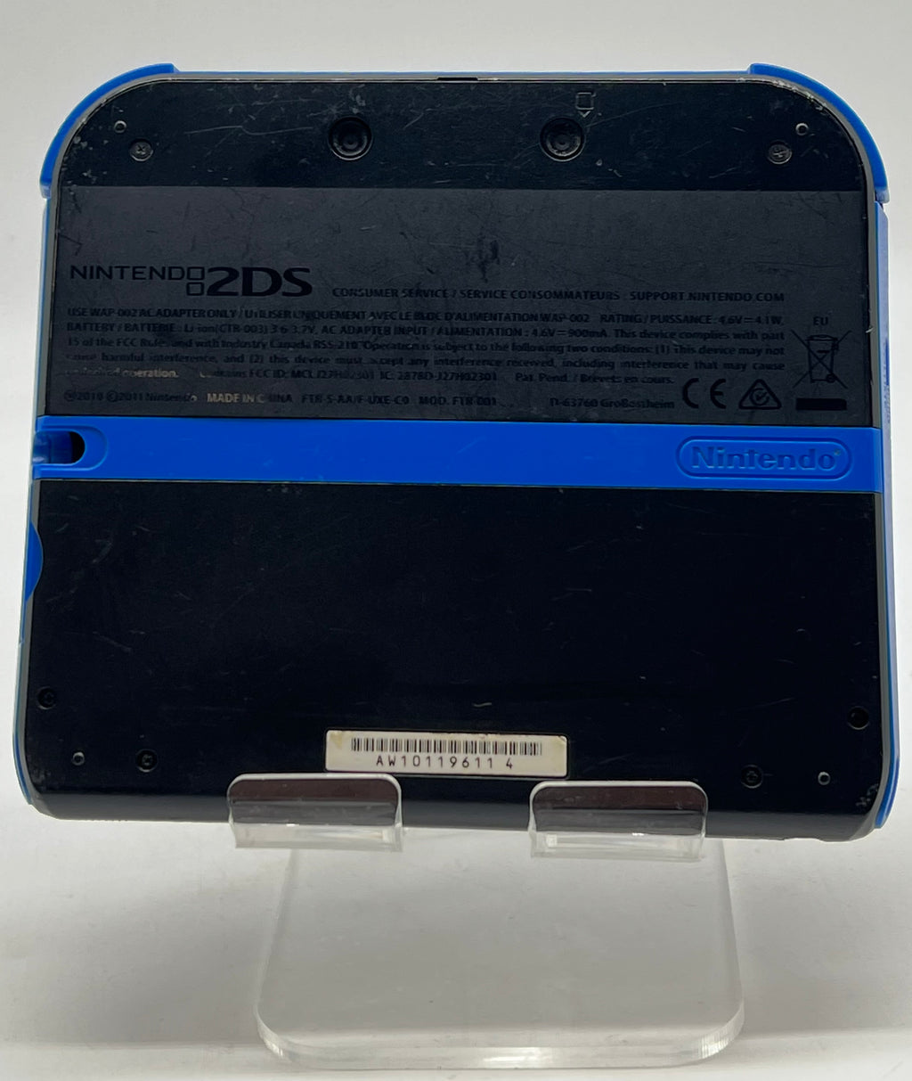 Nintendo 2DS Black/Blue FTR-001 w/ Pokemon Diamond - Used