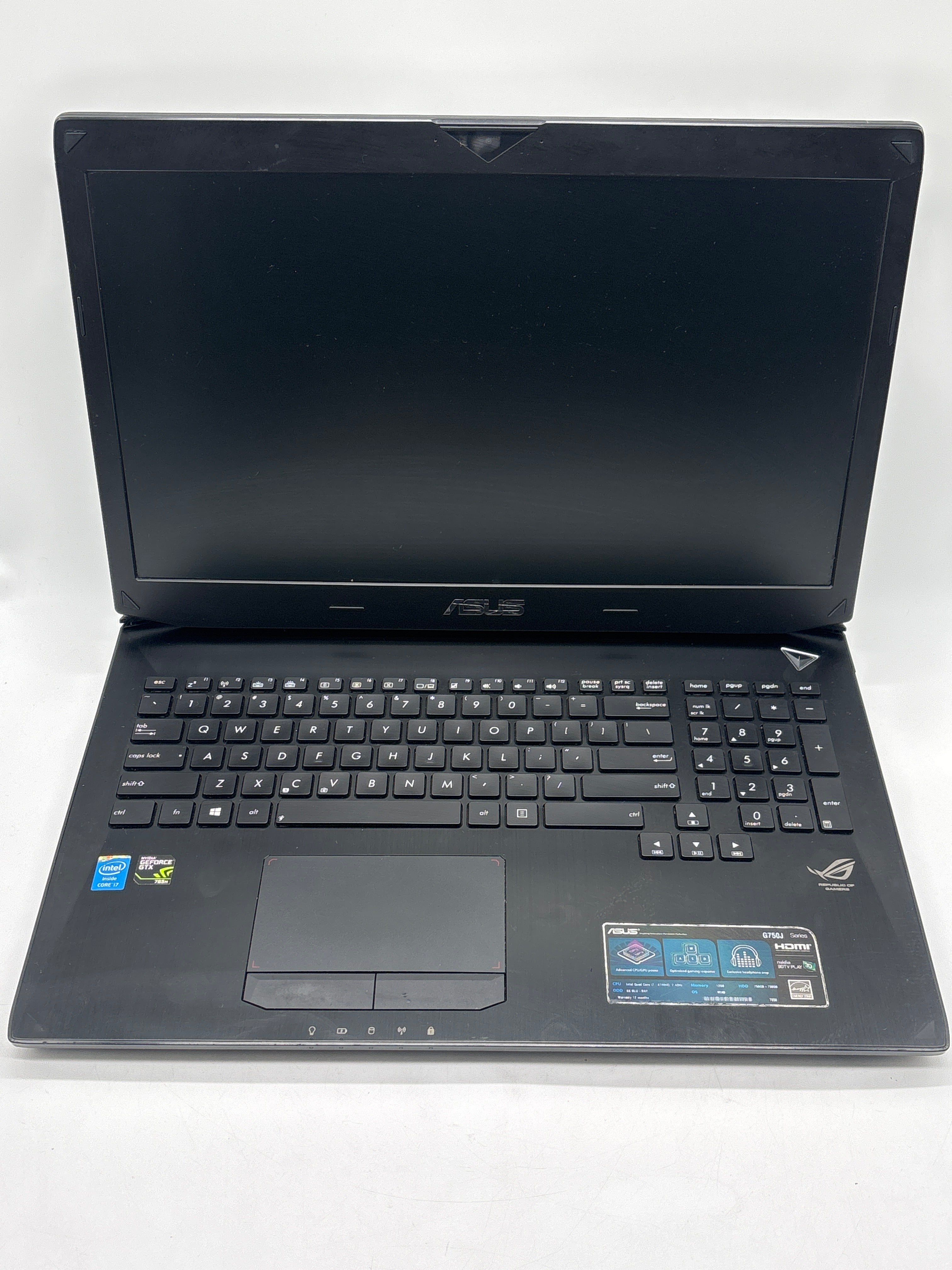 ASUS ROG G750J i7-4700HQ 12GB RAM 256GB HDD GTX 765M - For Parts (Read DESC)
