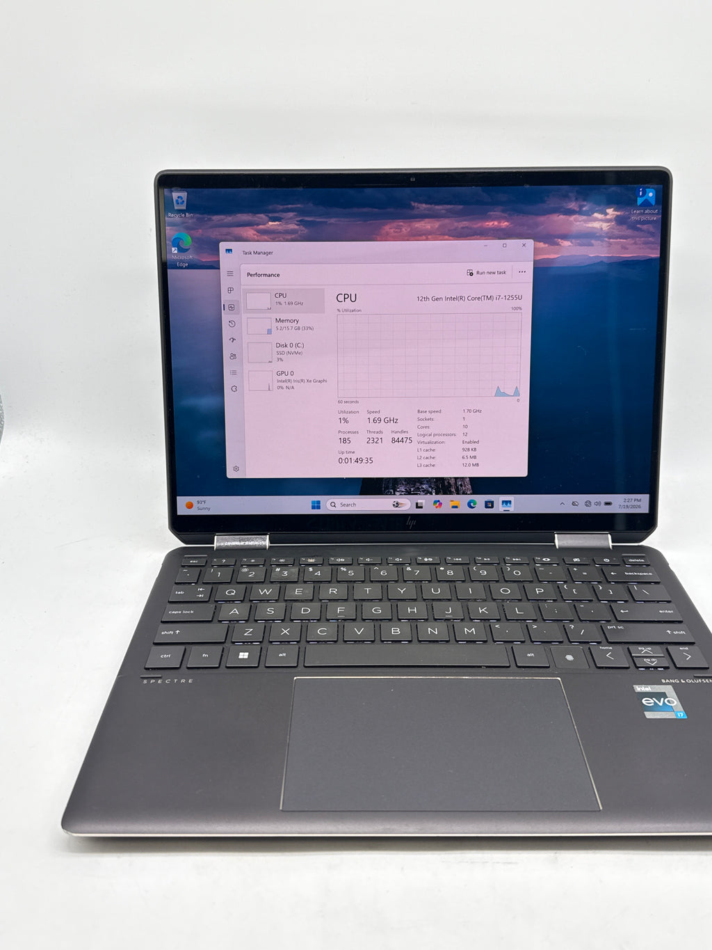 HP Spectre x360 14-ef0xxx Core i7-1255U 16GB RAM 1TB SSD - Used