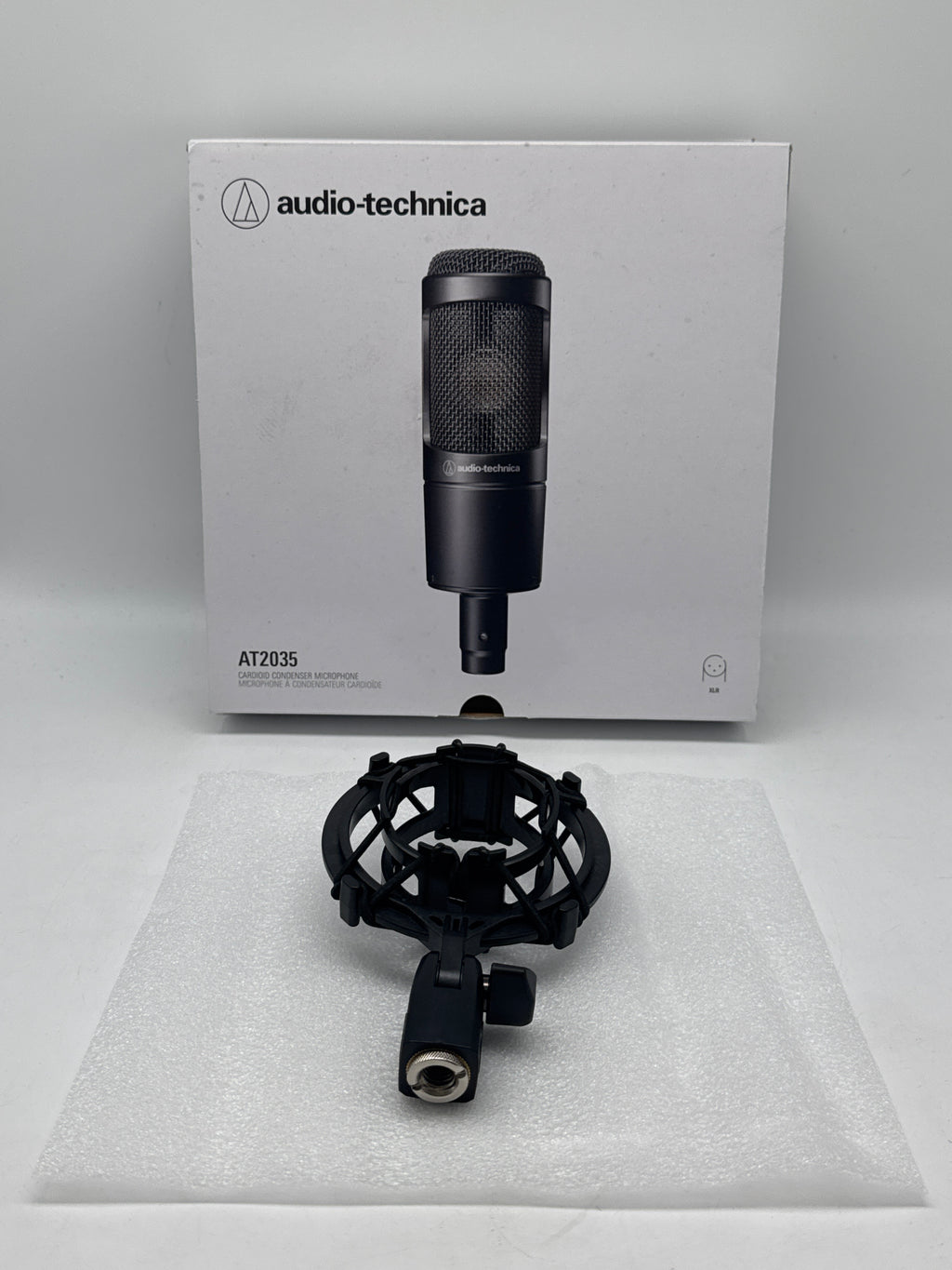 Audio Technica AT2035 Cardioid Condenser Microphone Black Open Box