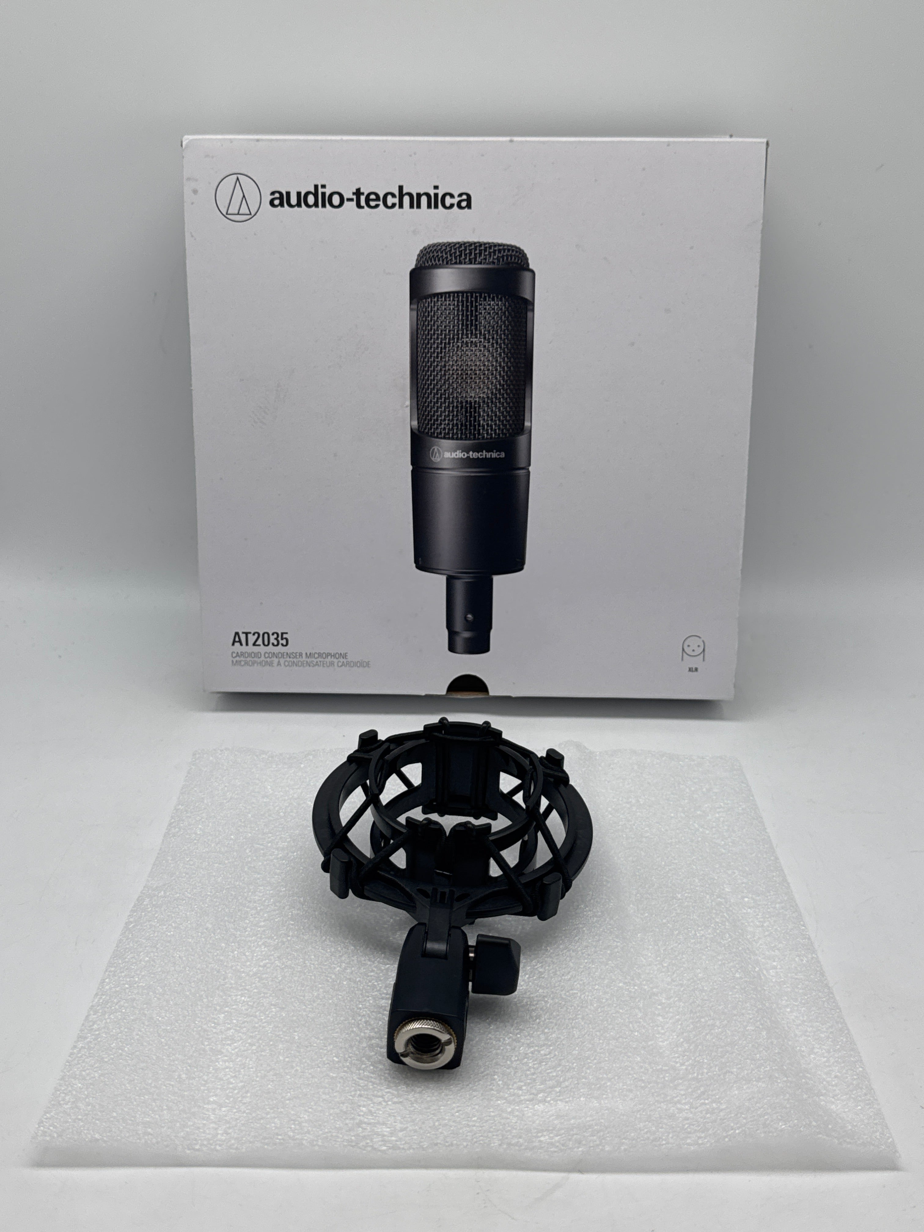 Audio Technica AT2035 Cardioid Condenser Microphone Black Open Box