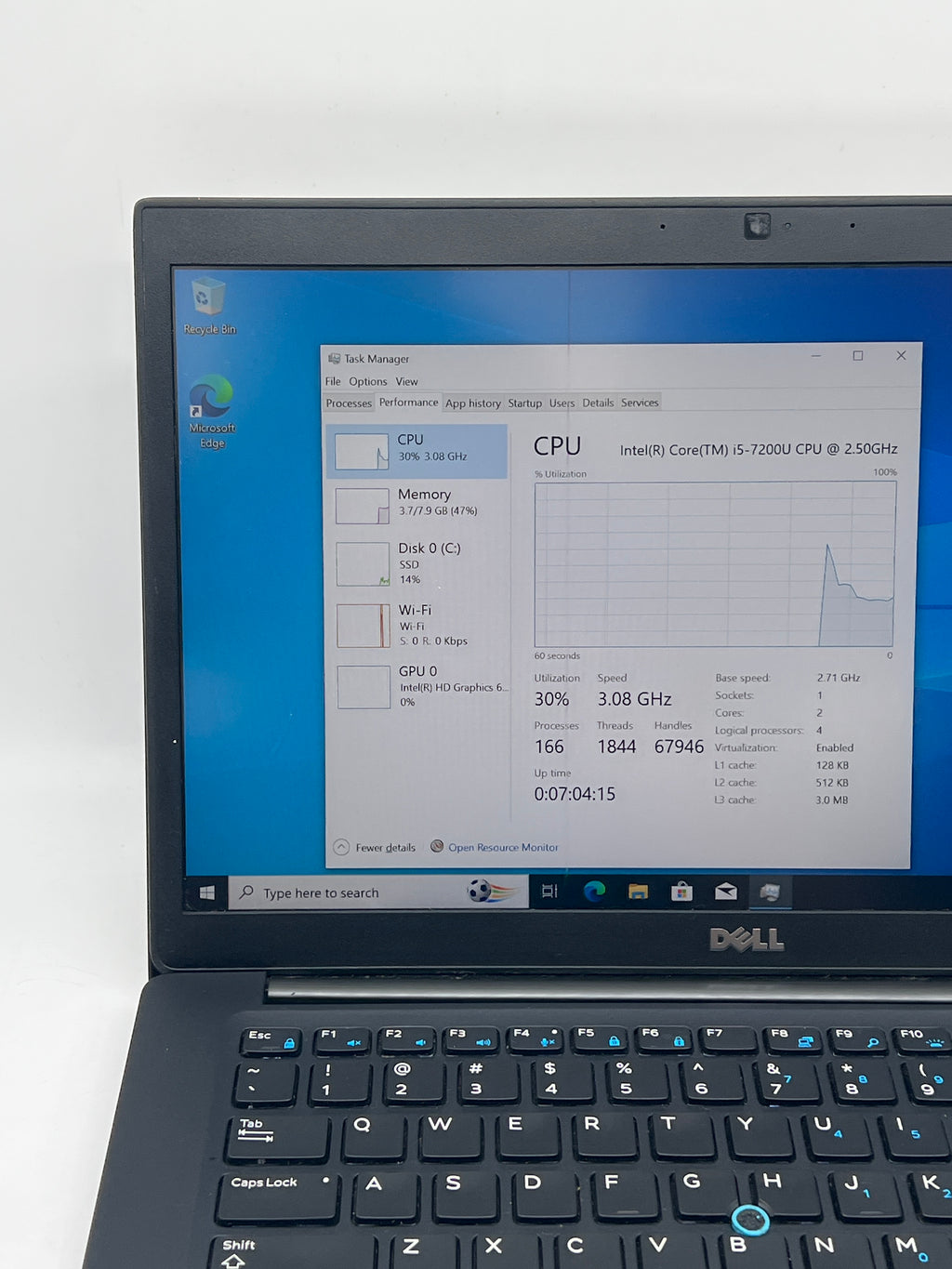 Dell Latitude 7480 14" Core i5-7200U 8GB RAM 256GB SSD - For Parts