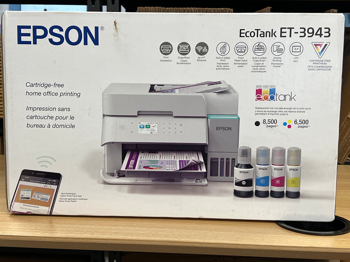 Epson EcoTank ET-3943 Wireless All-in-One Color Supertank Printer - New