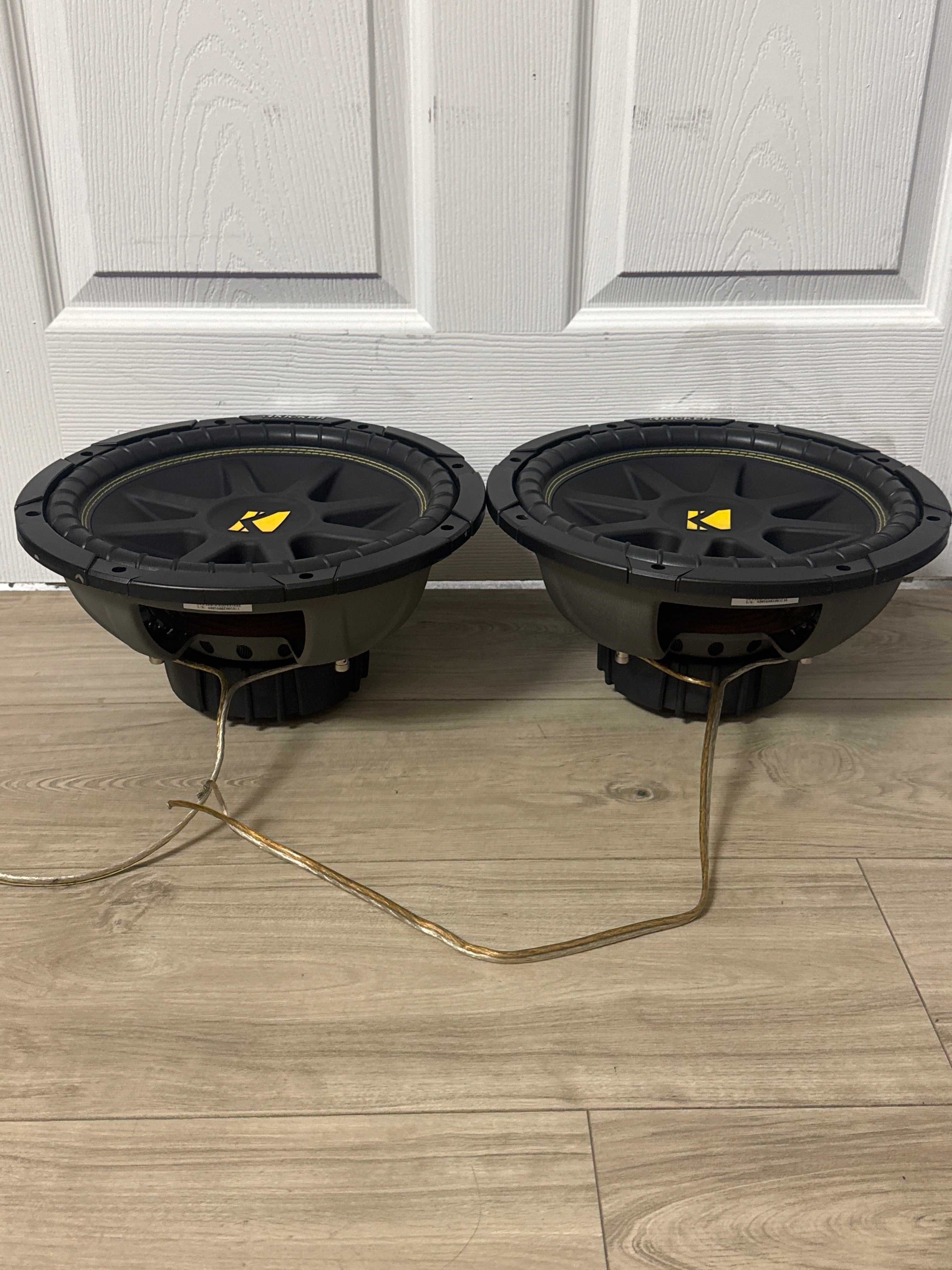Lot Of 2 Kicker CompC 12 Inch 10C124 Single Voice Coil Subwoofer - Used