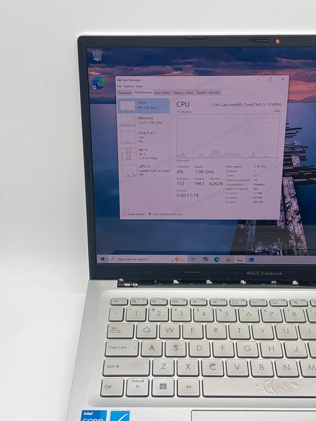 Asus VivoBook A1403Z i5-12500H 24GB RAM 512GB SSD - For Parts (Read DESC)