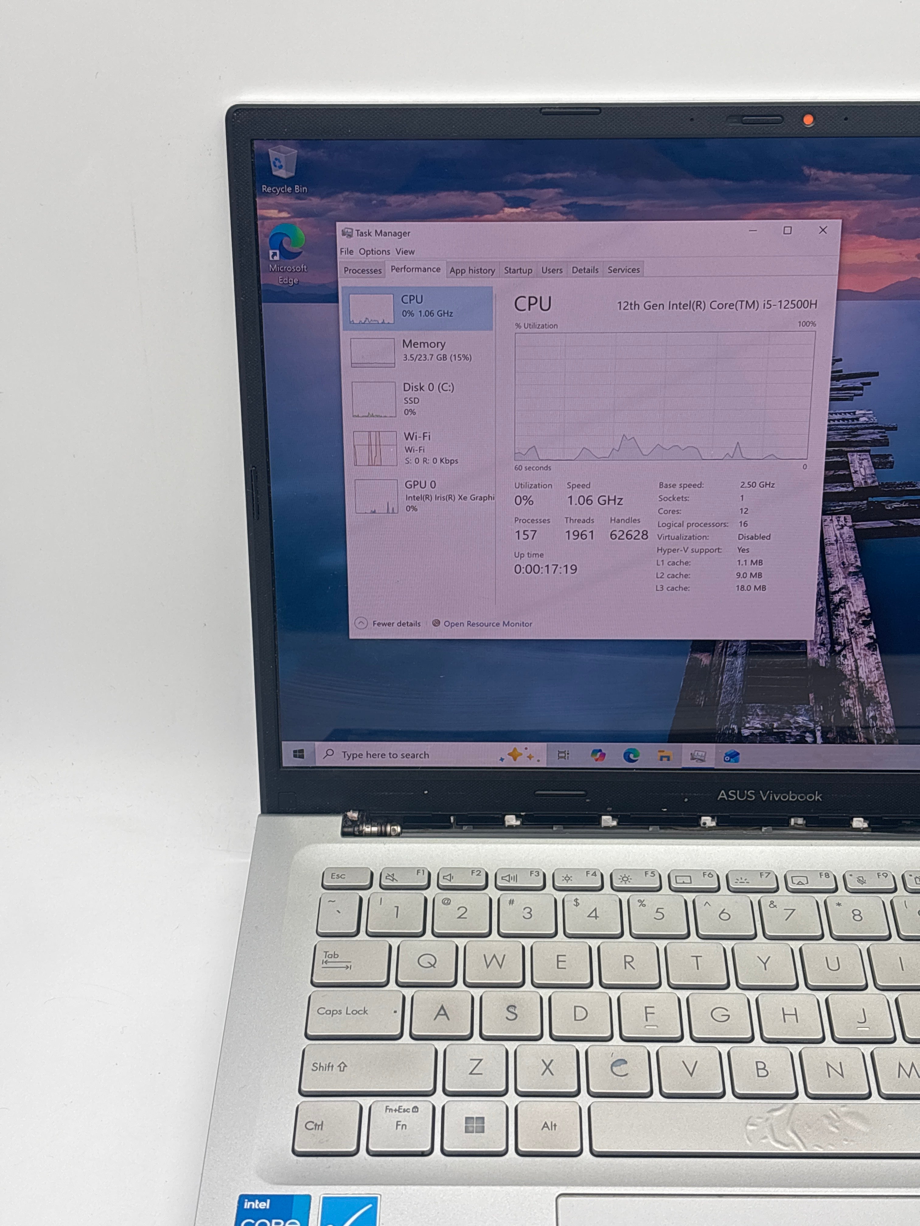 Asus VivoBook A1403Z i5-12500H 24GB RAM 512GB SSD - For Parts (Read DESC)