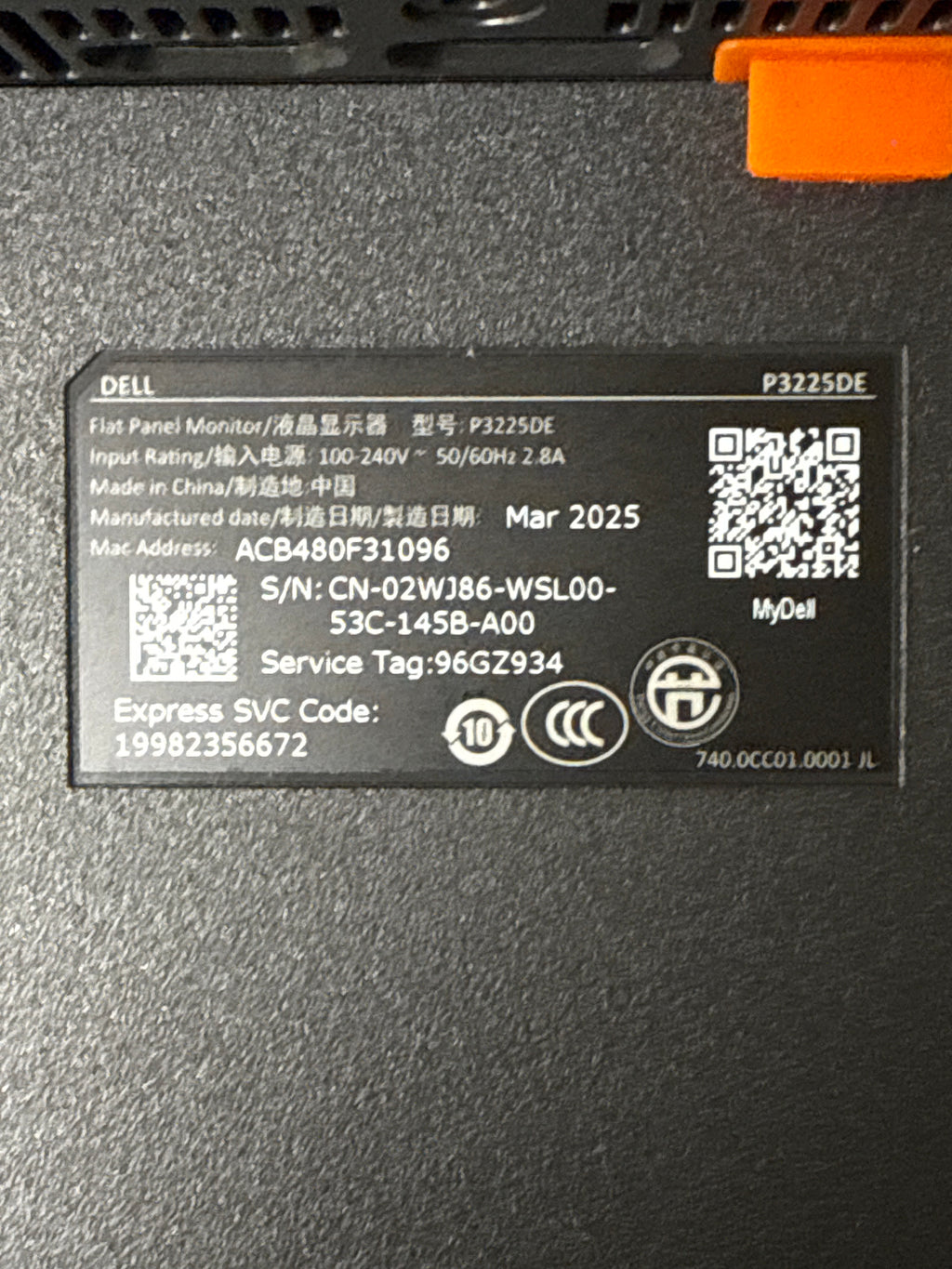 Dell Pro 32 Plus QHD USB-C Hub Monitor P3225DE LED With Stand