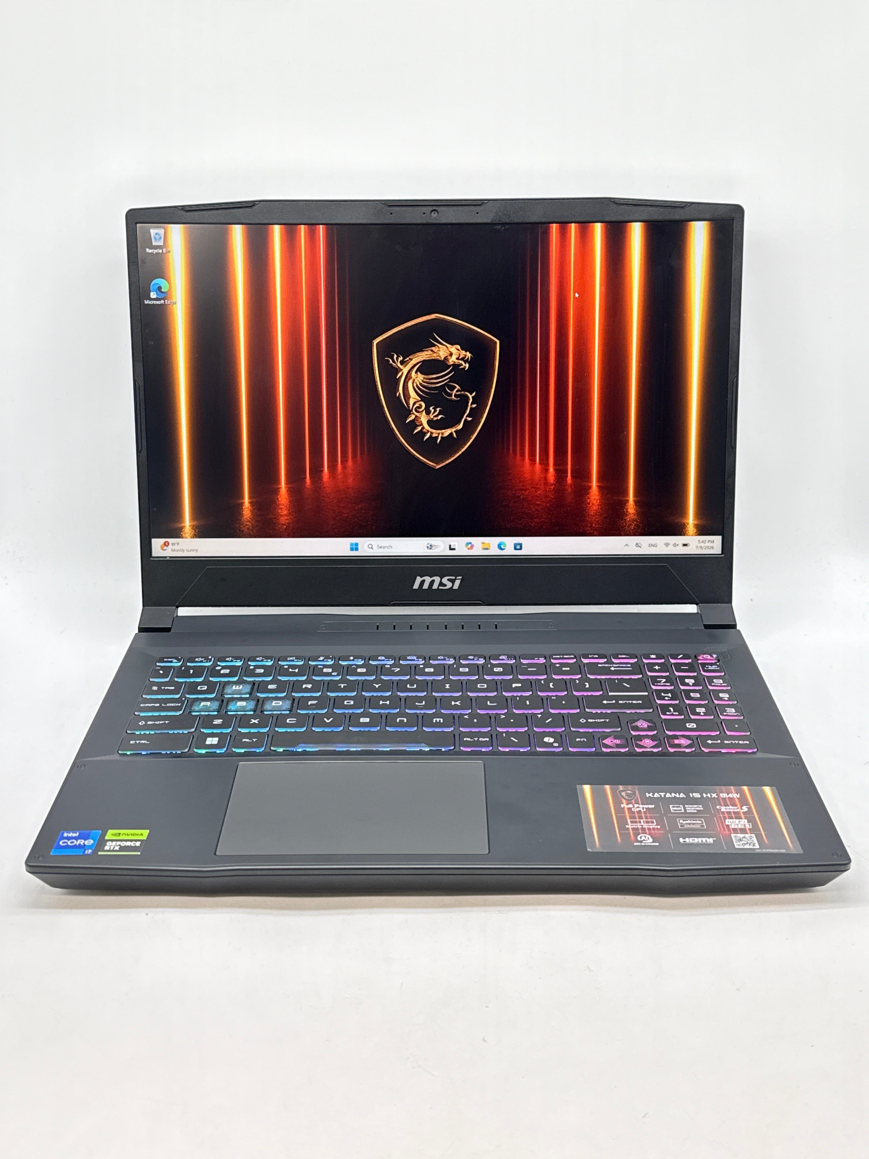 MSI Katana 15 HX B14WEK i7-14650HX 16GB RAM 512GB SSD RTX 5050 - Used