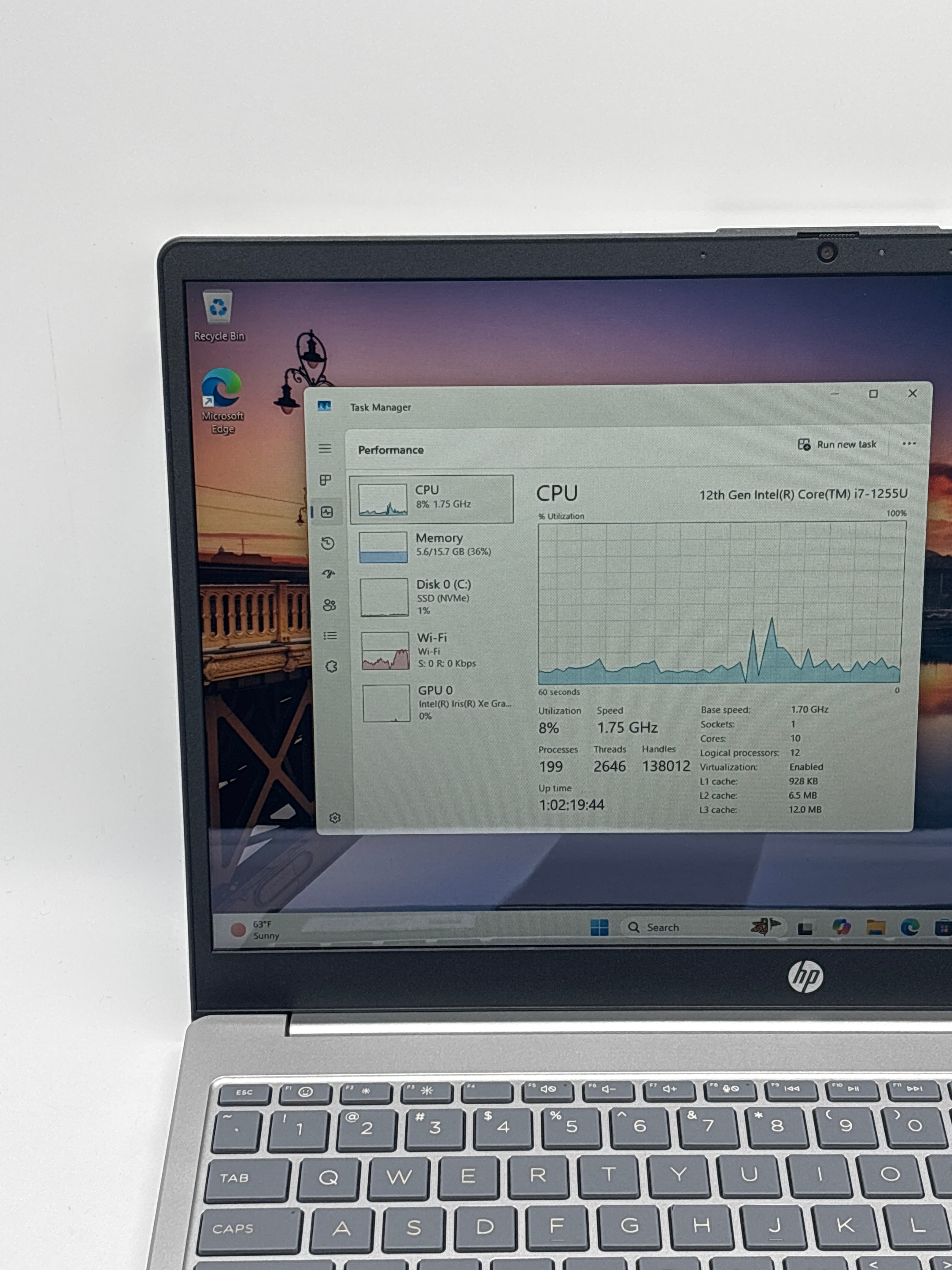 HP Laptop 15-fd0107dx i7-1255U 16 GB RAM 512 GB SSD