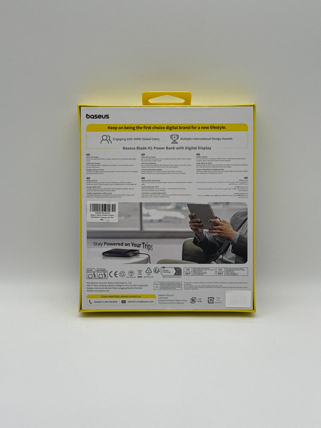 Baseus Blade H1 Power Bank 20000mAh USB-C 100W Black New In Box