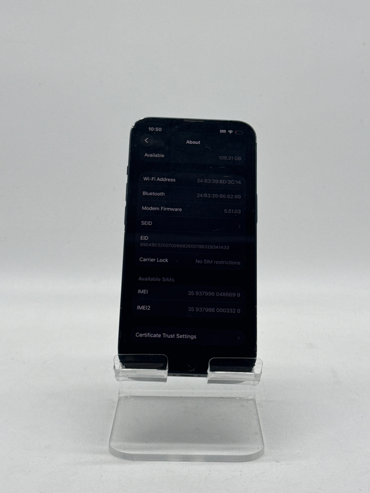 Apple iPhone 13 6.1" A2482 128GB Unlocked Midnight - Screen Damage