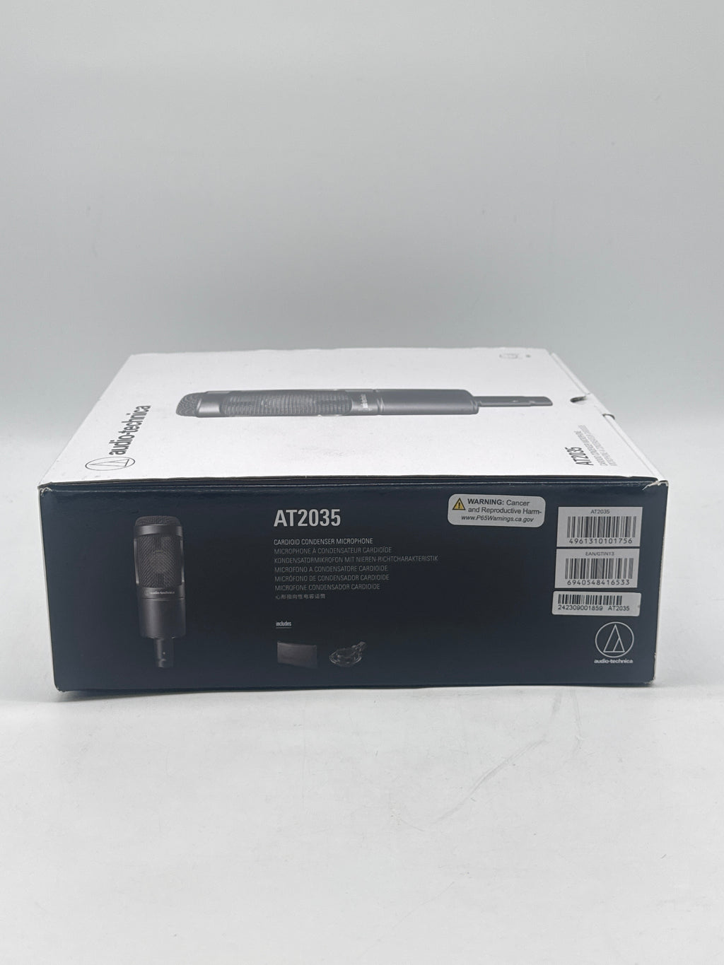 Audio Technica AT2035 Cardioid Condenser Microphone Black Open Box