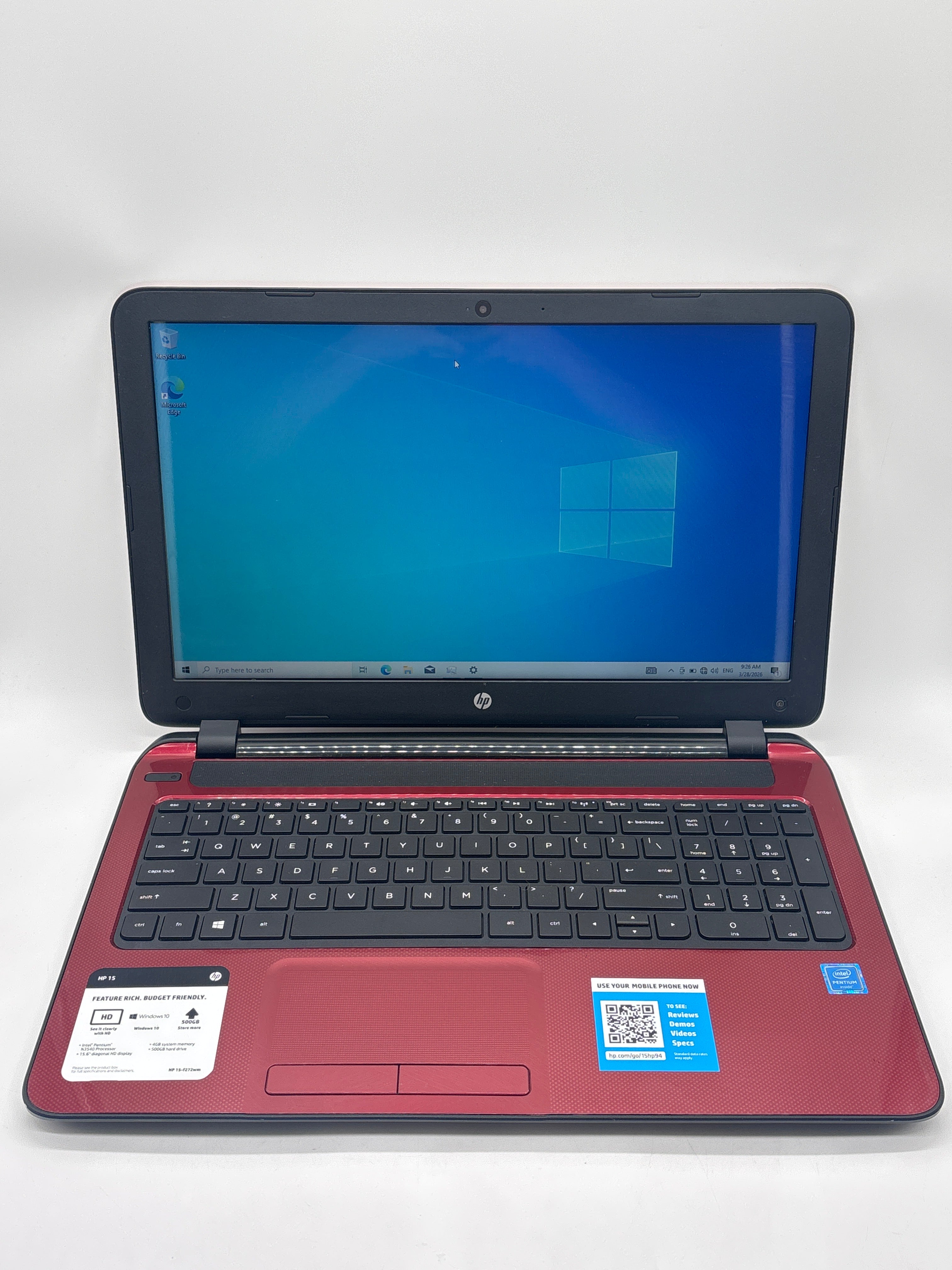 HP 15-f272wm N3540 4GB RAM 500GB HDD - For Parts (Read DESC)