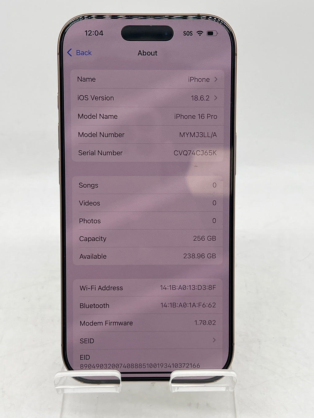Apple iPhone 16 Pro 256GB Unlocked Gold-Used