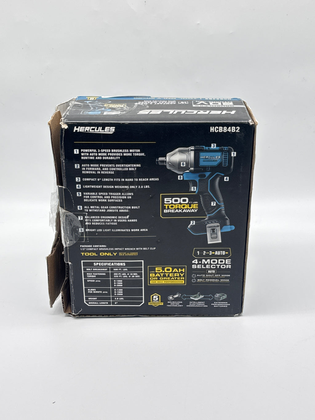 Hercules HCB82B2 12v 3/8 Compact Impact Wrench - New in Box