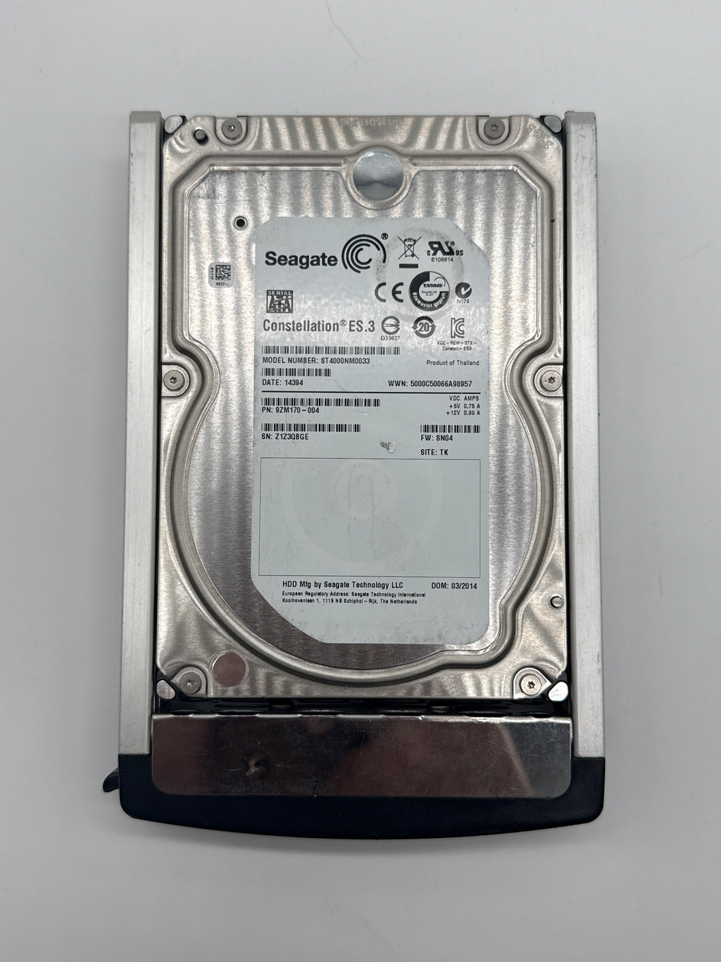 Seagate Constellation ES.3 4TB 3.5" Internal SATA Hard Drive ST4000NM0033