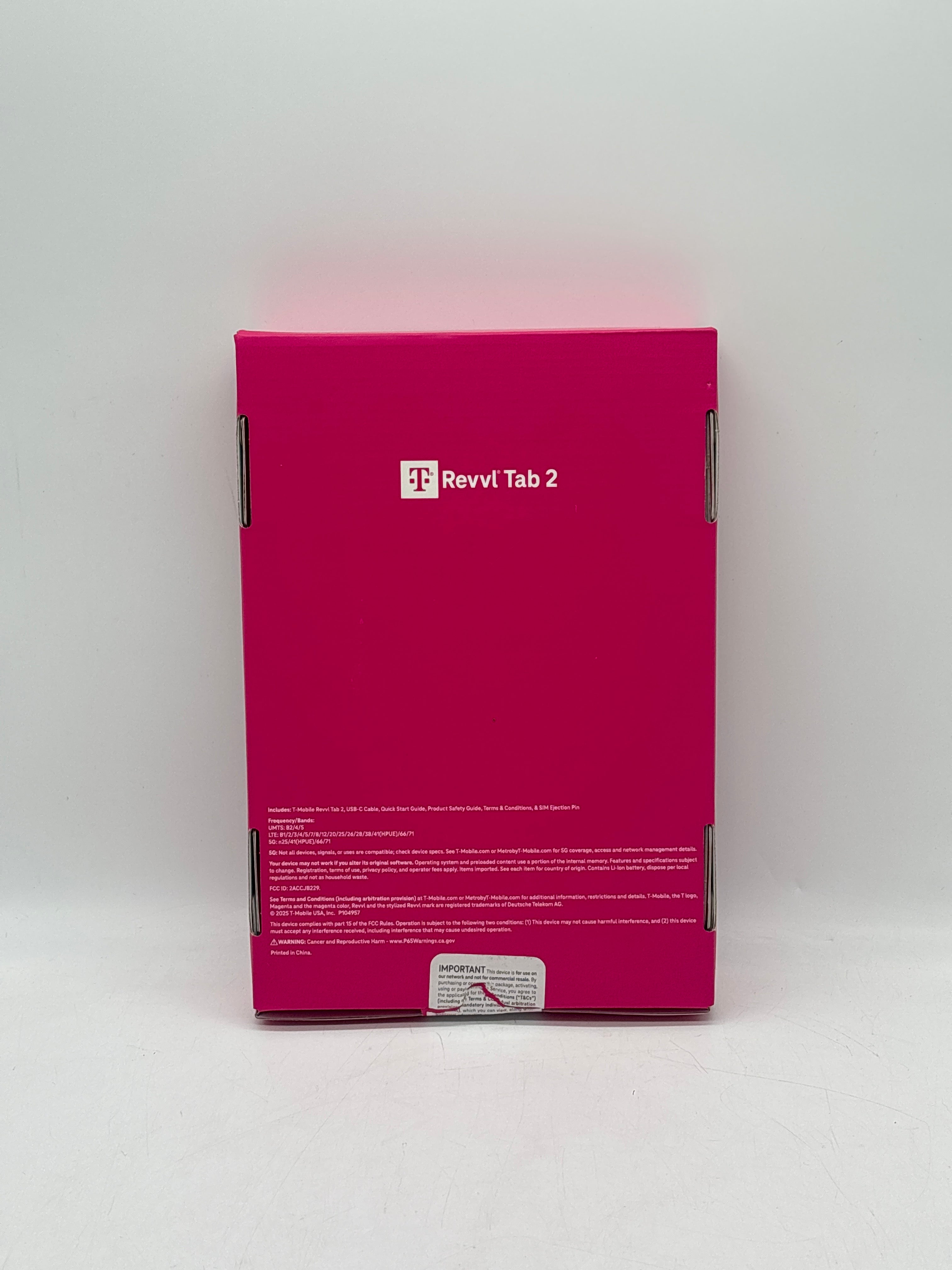 Revvl Tab 2 64GB Black WiFi + Cellular T-Mobile - Used with Box