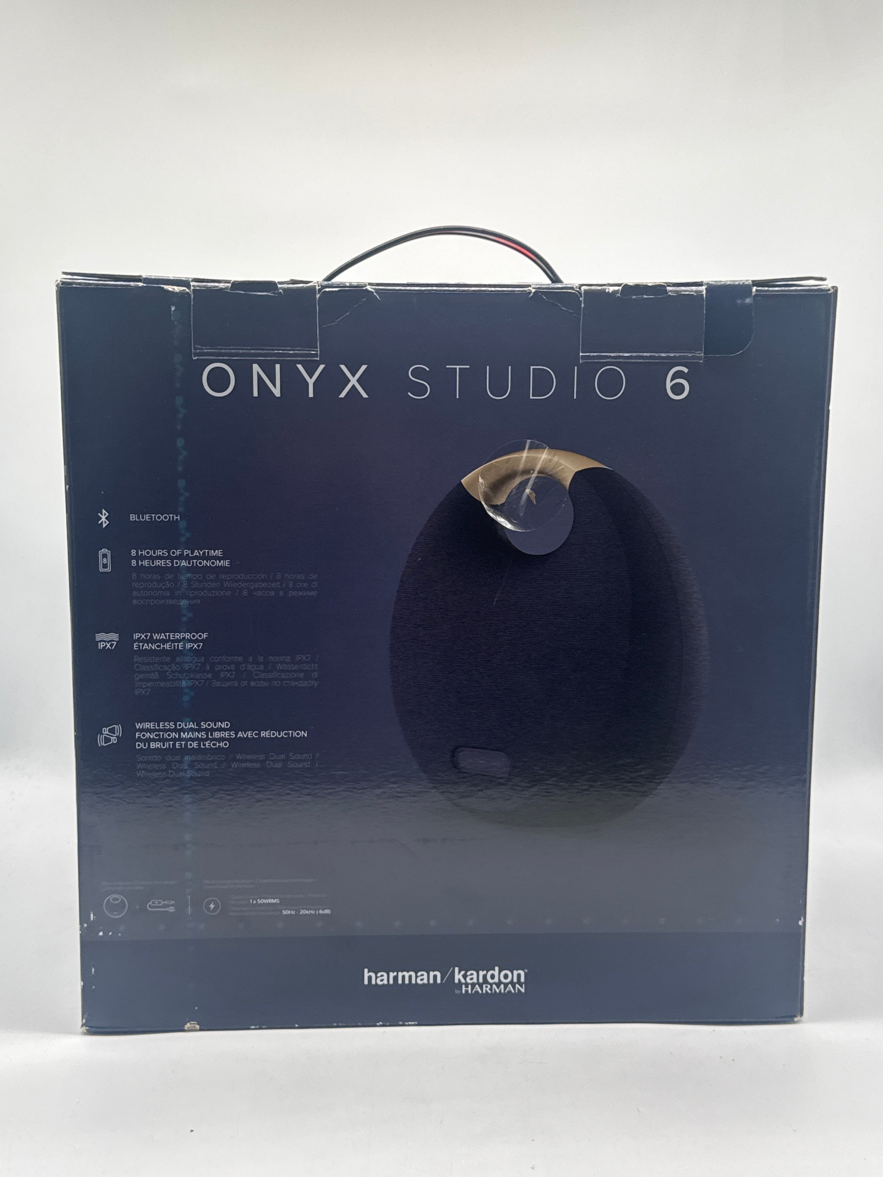 Harman Kardon Onyx Studio 6 Portable Bluetooth Speaker Blue - Used