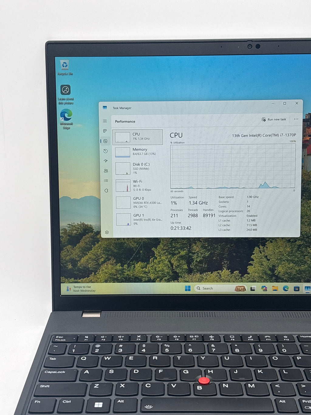 Lenovo ThinkPad P16s Gen 2 i7-1370P 64GB RAM 1TB SSD RTX A500 - Warranty