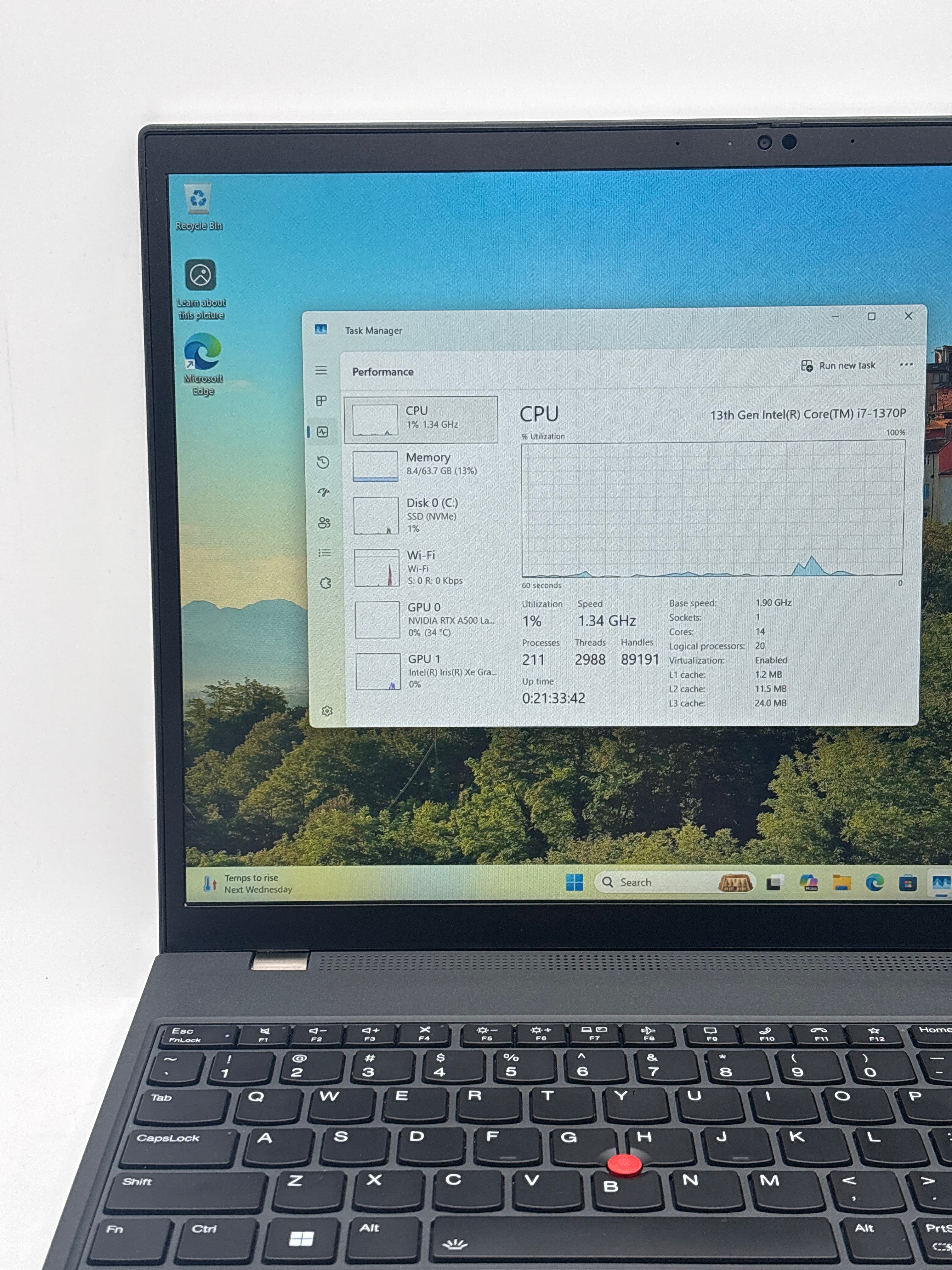 Lenovo ThinkPad P16s Gen 2 i7-1370P 64GB RAM 1TB SSD RTX A500 - Warranty