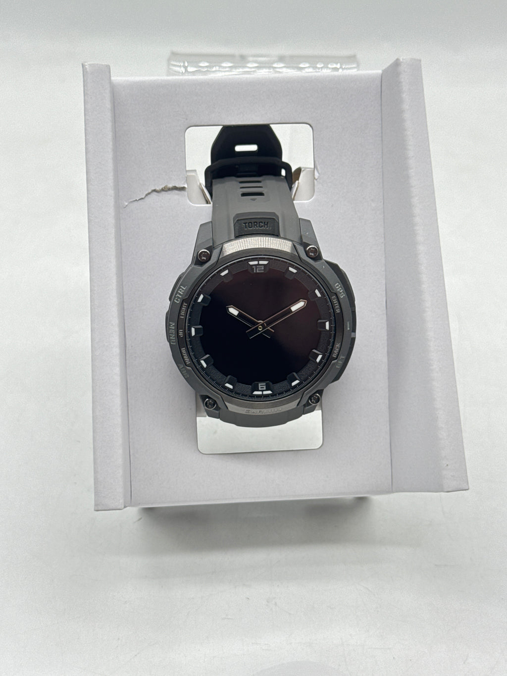 Garmin Instinct Crossover AMOLED Tactical GPS Smartwatch 47mm Black - Open Box