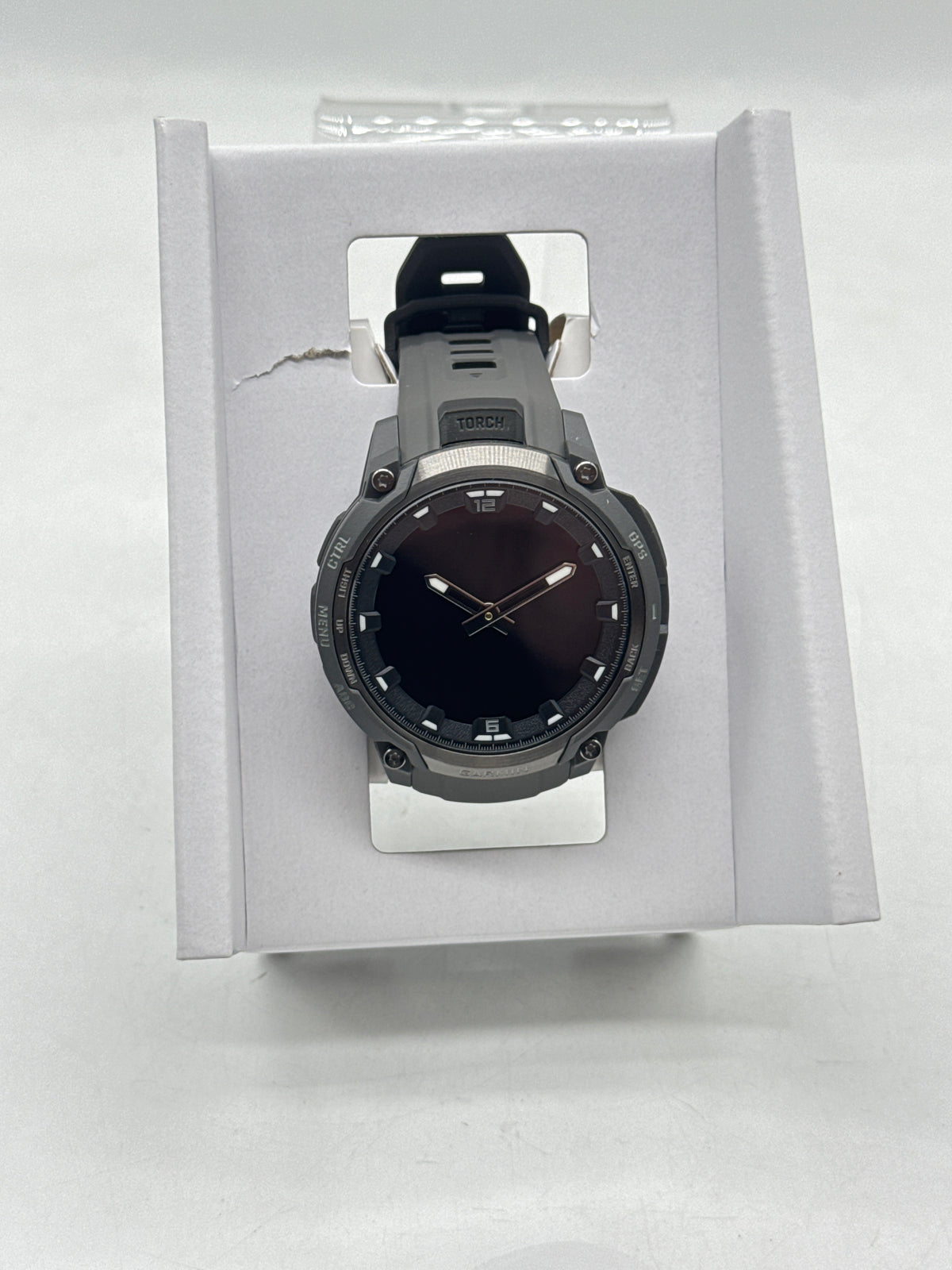 Garmin Instinct Crossover AMOLED Tactical GPS Smartwatch 47mm Black - Open Box