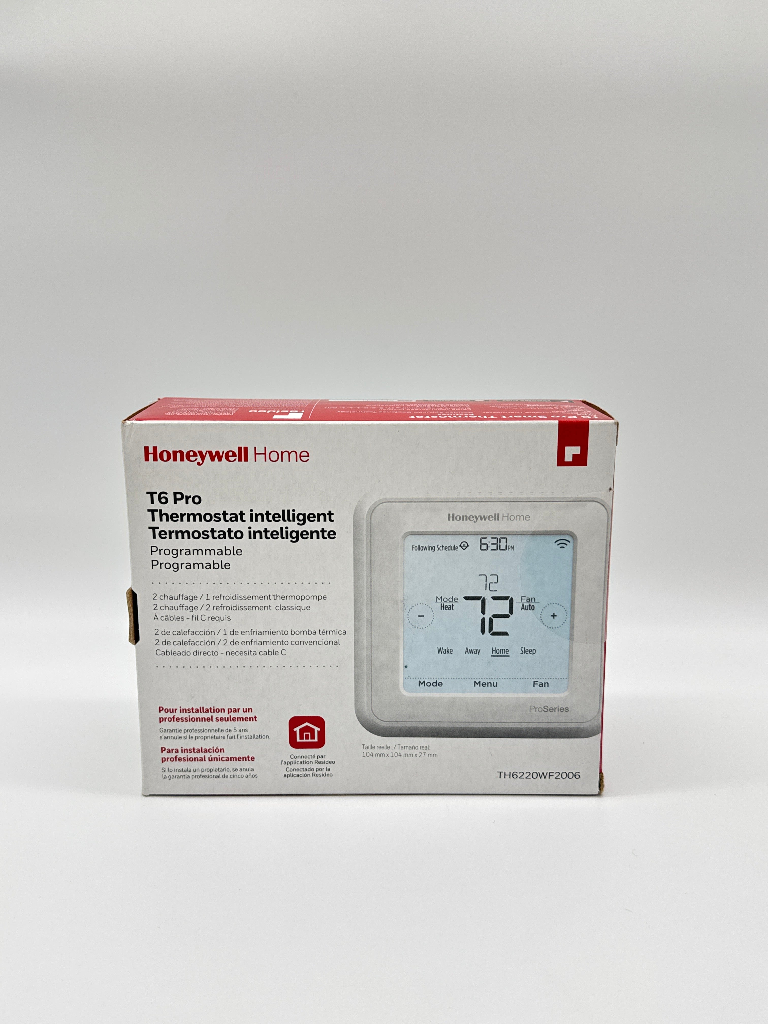 Honeywell Home T6 Pro Smart Thermostat Programmable TH6220WF2006 (Damaged Box)