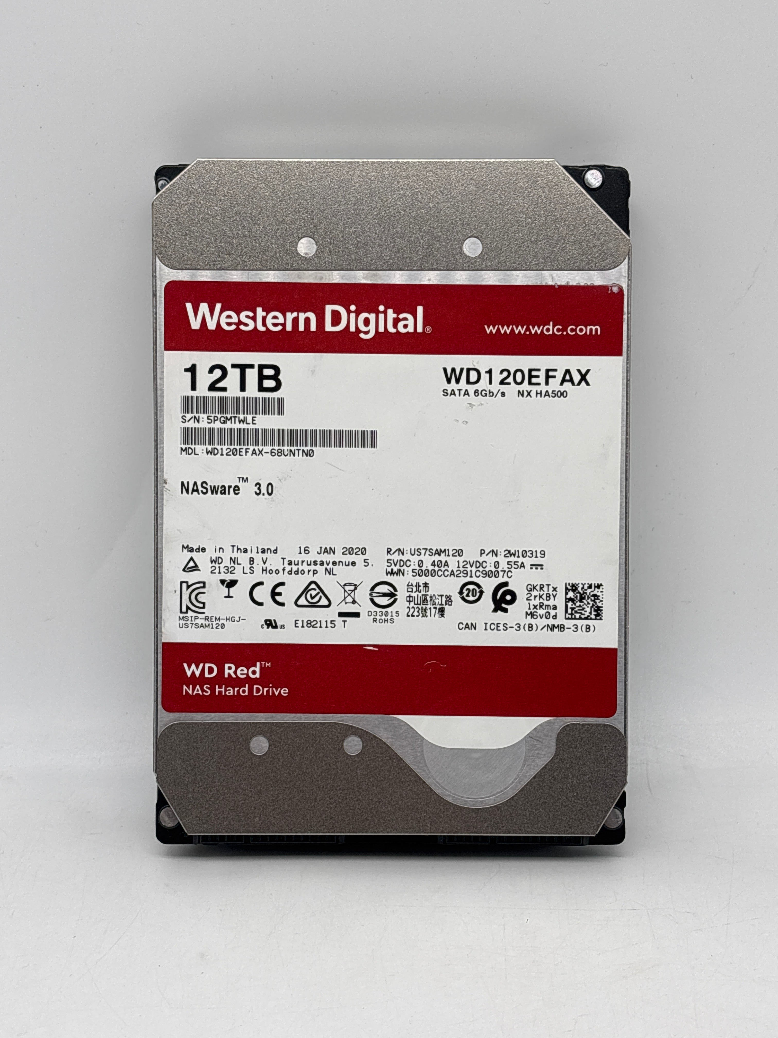 Western Digital Red 3.5" Internal Desktop HDDs 12TB 5400 RPM SATA III