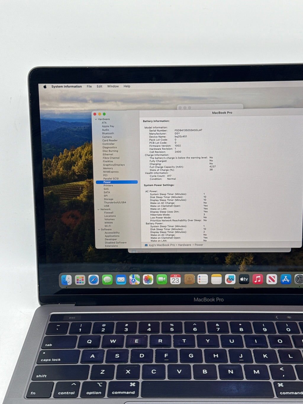 Apple MacBook Pro 13" A2159 2019 Core i5 8GB RAM 128GB SSD - Used