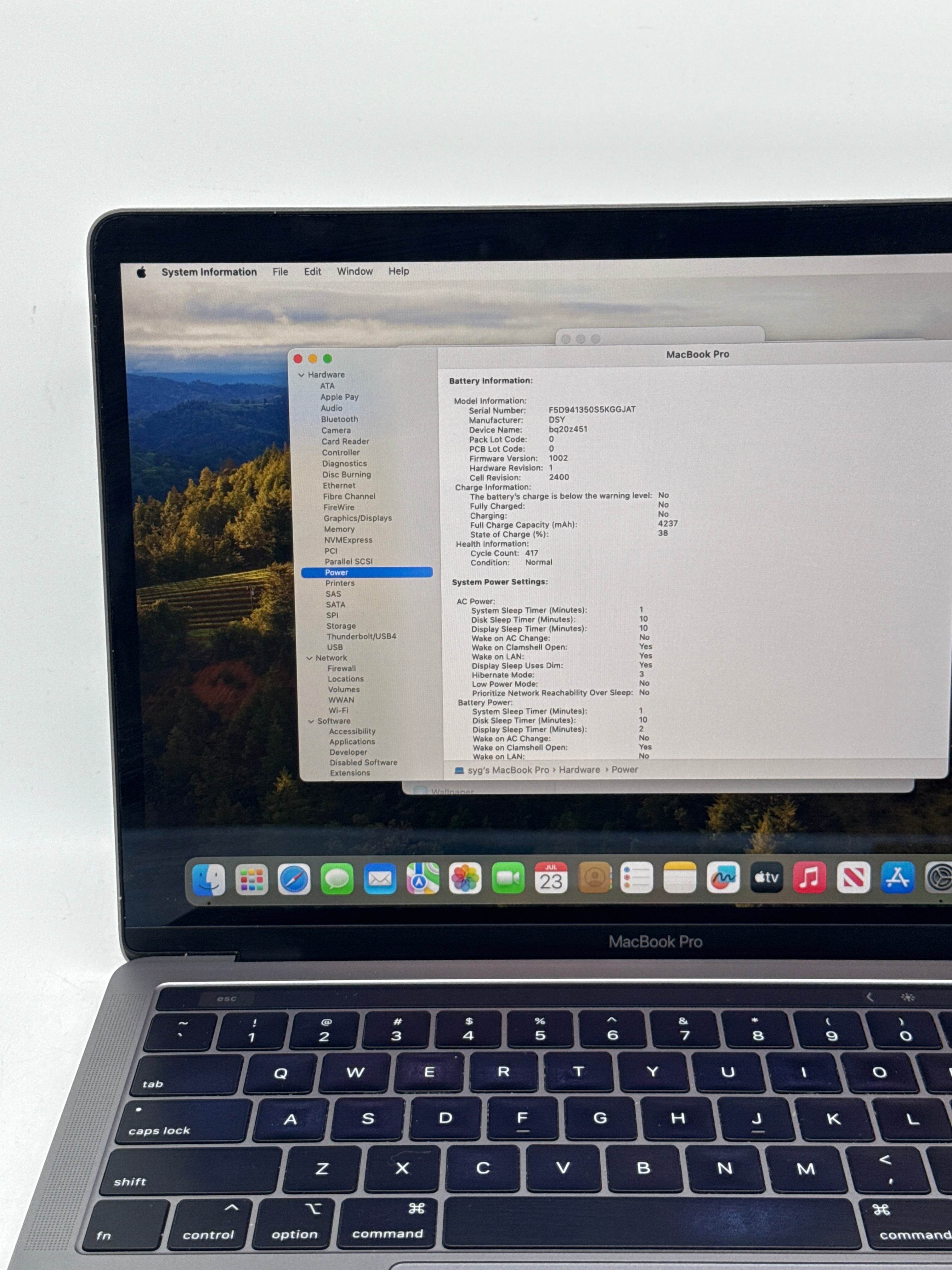 Apple MacBook Pro 13" A2159 2019 Core i5 8GB RAM 128GB SSD - Used