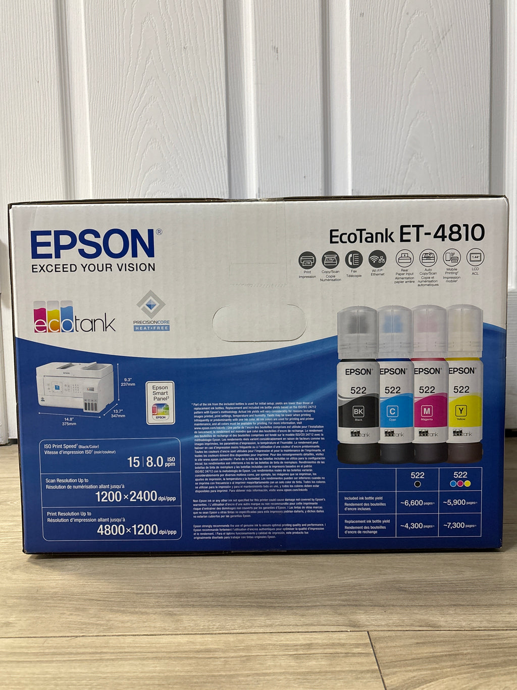 Epson EcoTank ET-4810 Inkjet All-in-One Printer White - New