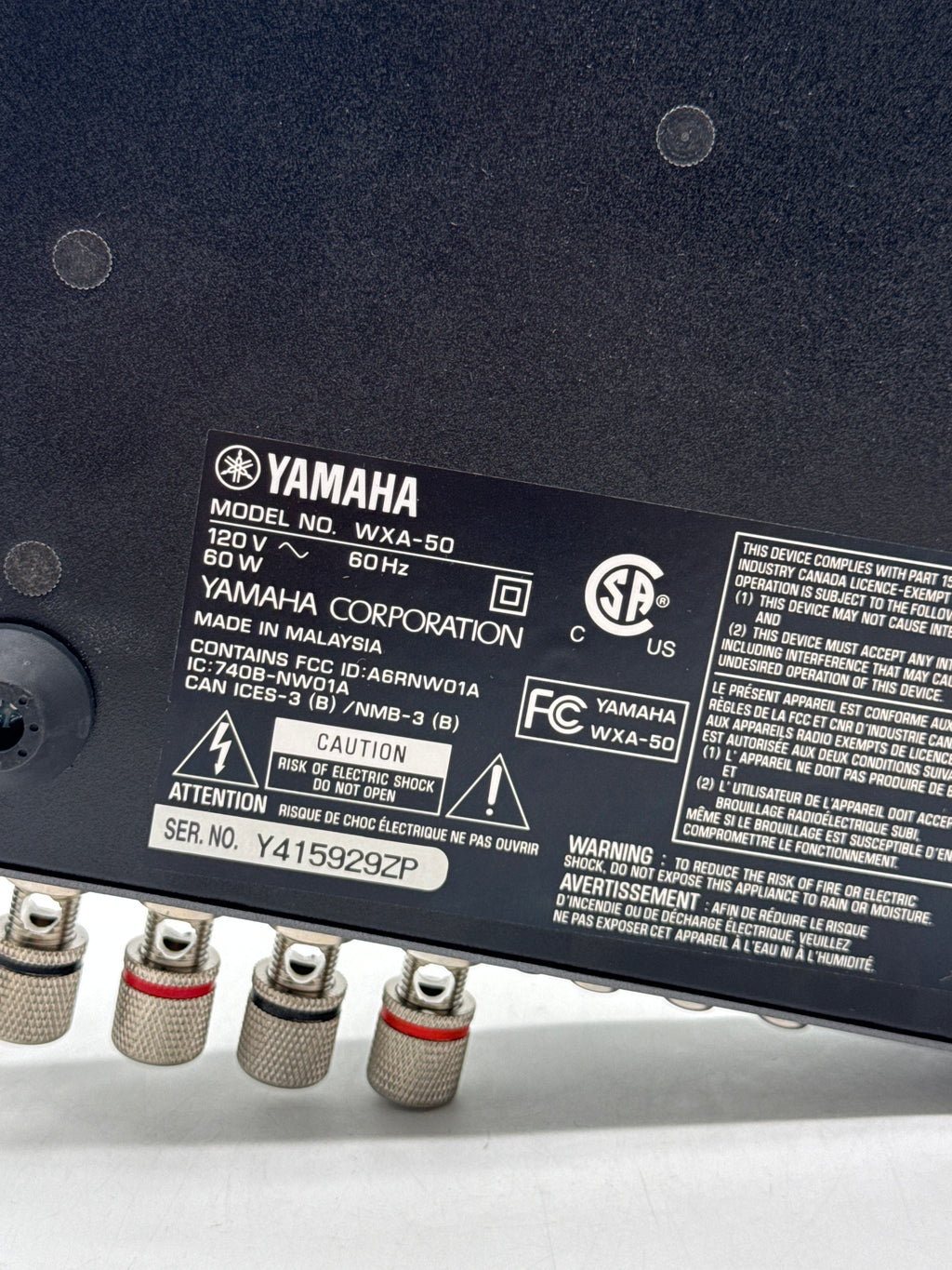 Yamaha WXA-50 Wireless Streaming Amplifier 2.1 Channel Black - For Parts